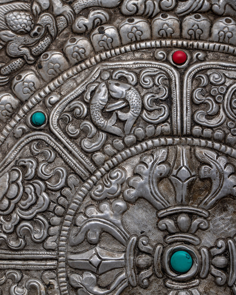 Bishwo Vajra Metal Thangka | Intricate Spiritual Artistry in Metalwork