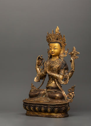 Chenrezig Bodhisattva Figurine | Compassion and Wisdom Craft