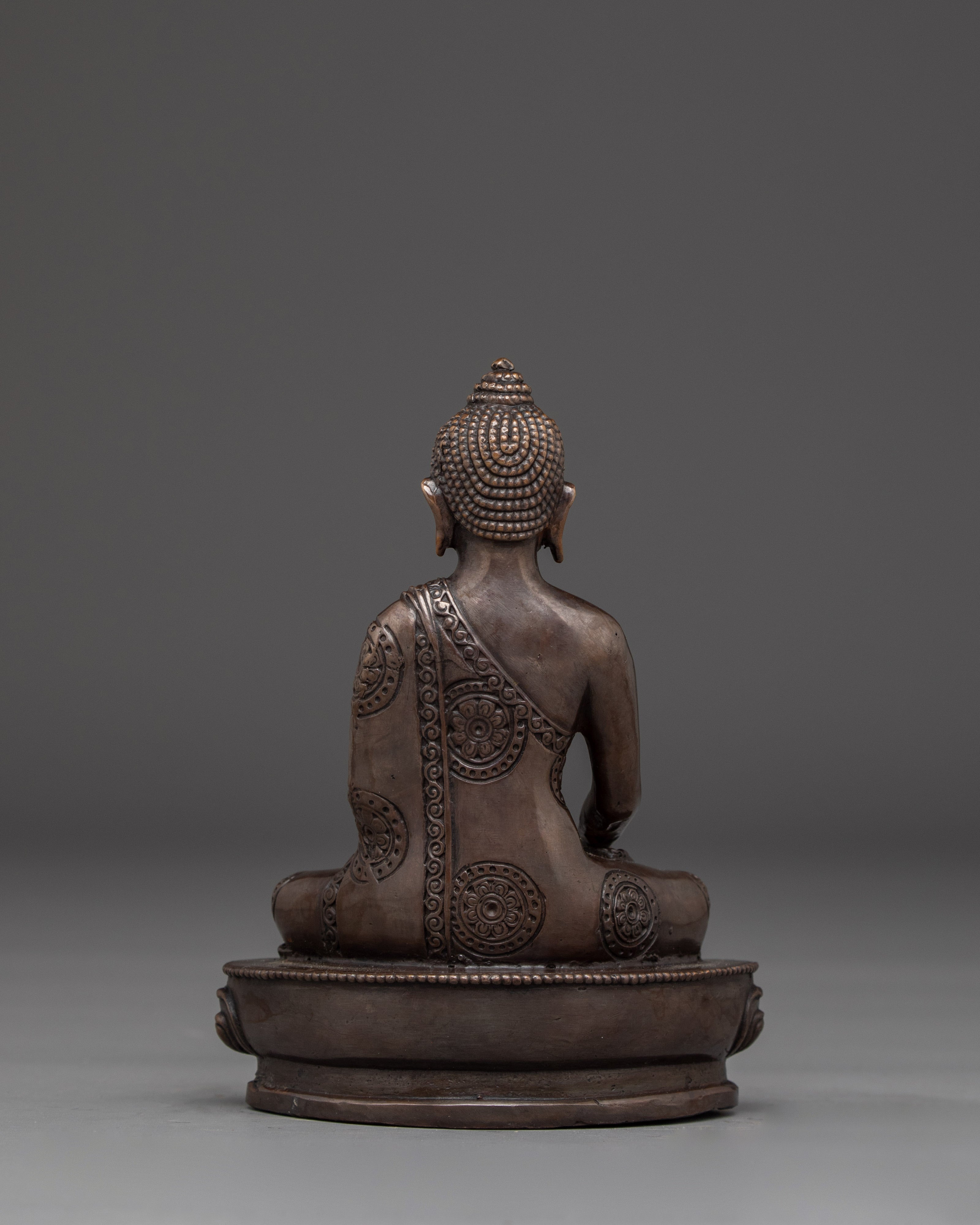 Historical Shakyamuni Buddha Oxidized Copper Statue | Gautama Artwork Artwork