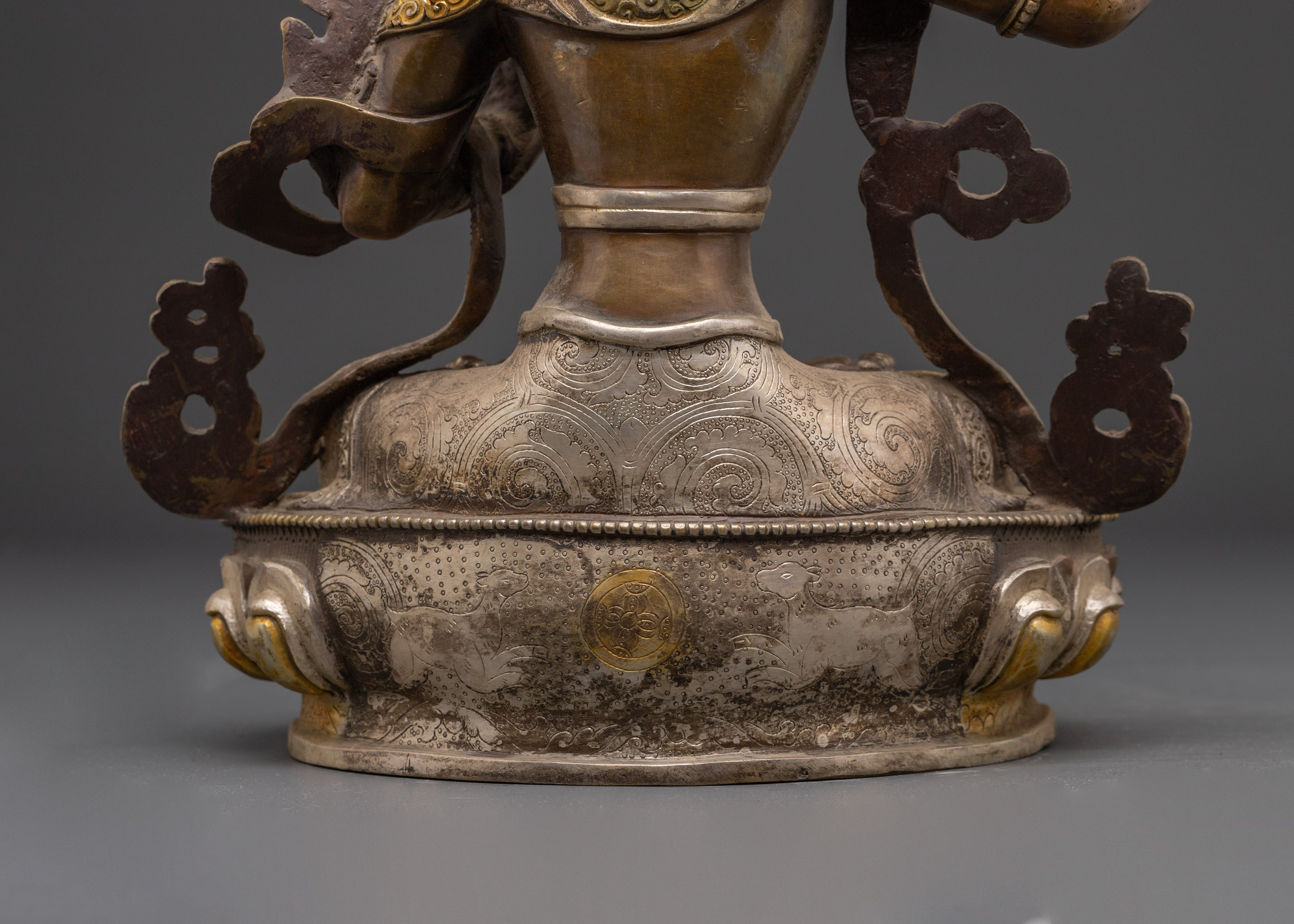 Handcrafted Tibetan Manjushri Statue | Wisdom Deity Sculpture for Home Altar