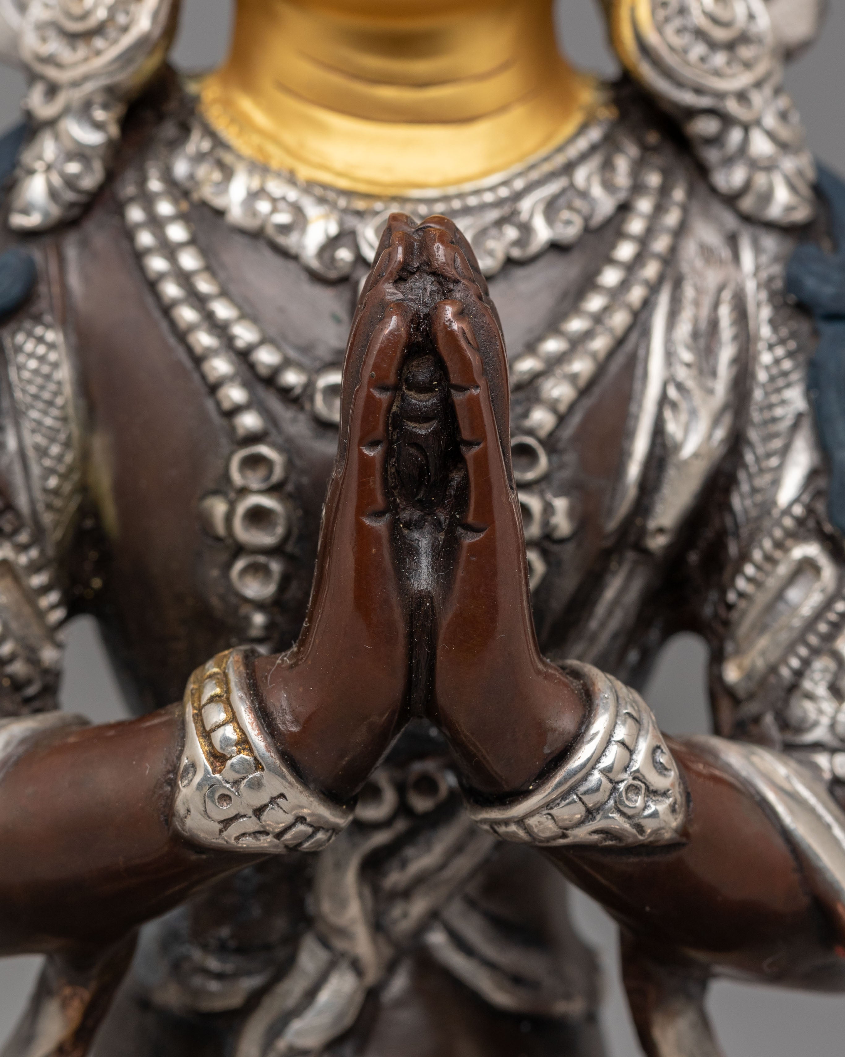 Tibetan Chenrezig Figurine | Bodhisattva of Compassion Statue
