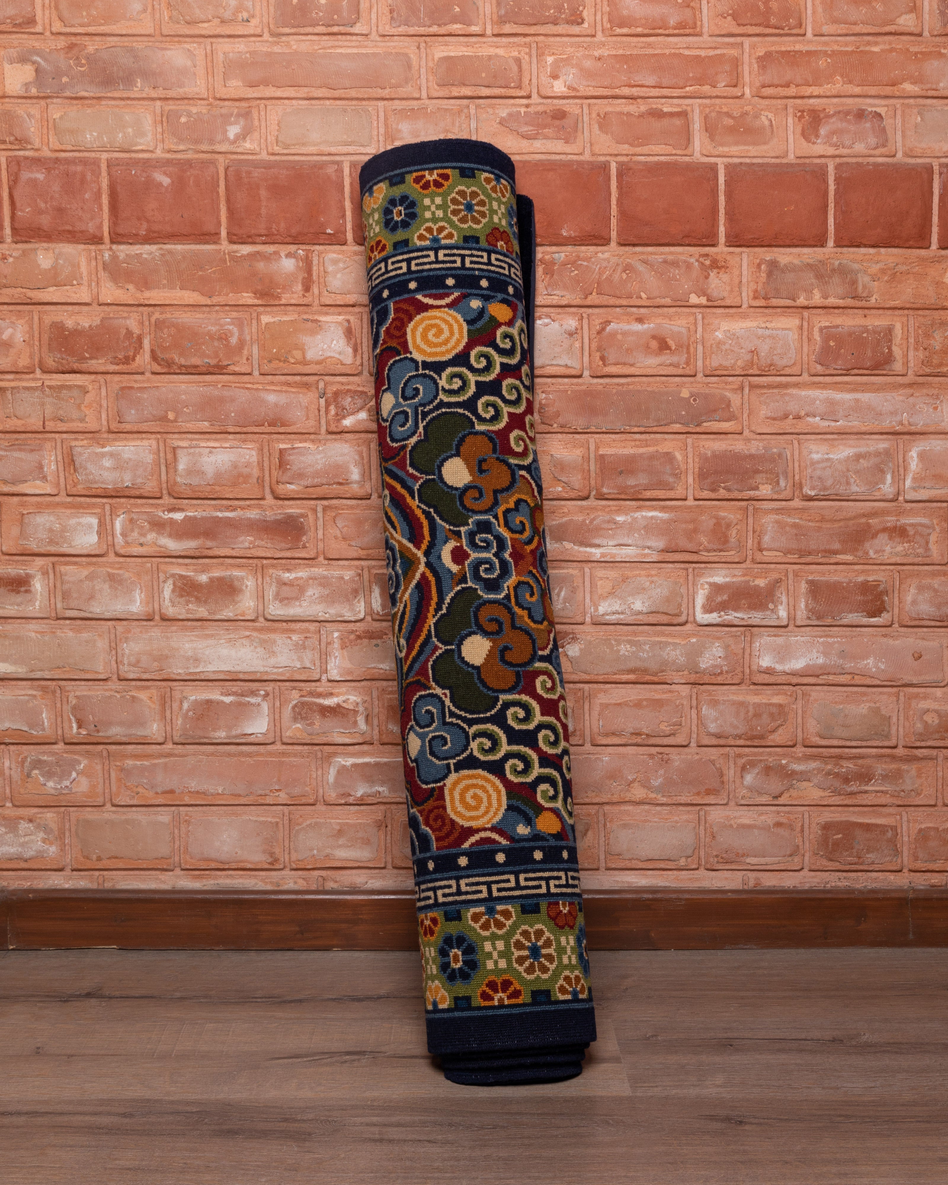 Handcrafted Tibetan Carpet | Traditional Wool Carpet with 200 Knots