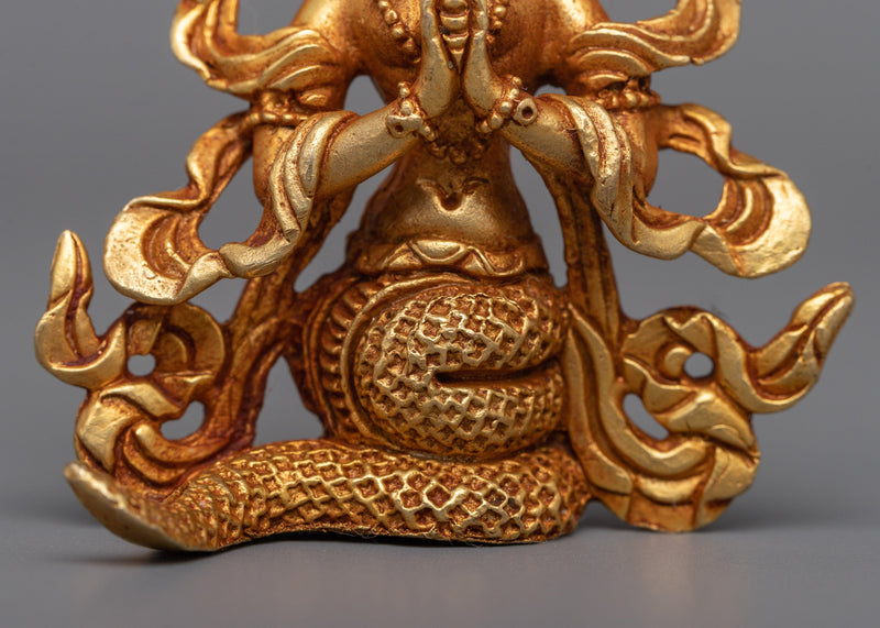 Machine Made Naga Kanya Statue | Graceful Copper Artistry Depicting Serpent Divinity