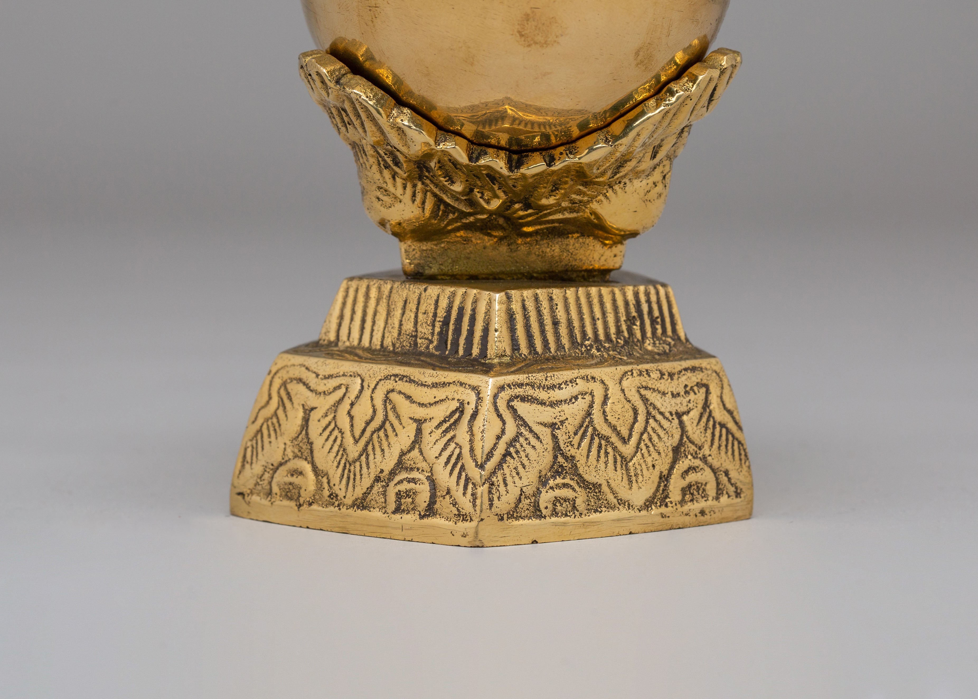 Tibetan Kapala Vessel | Handcrafted Brass Ritual and Altar Object