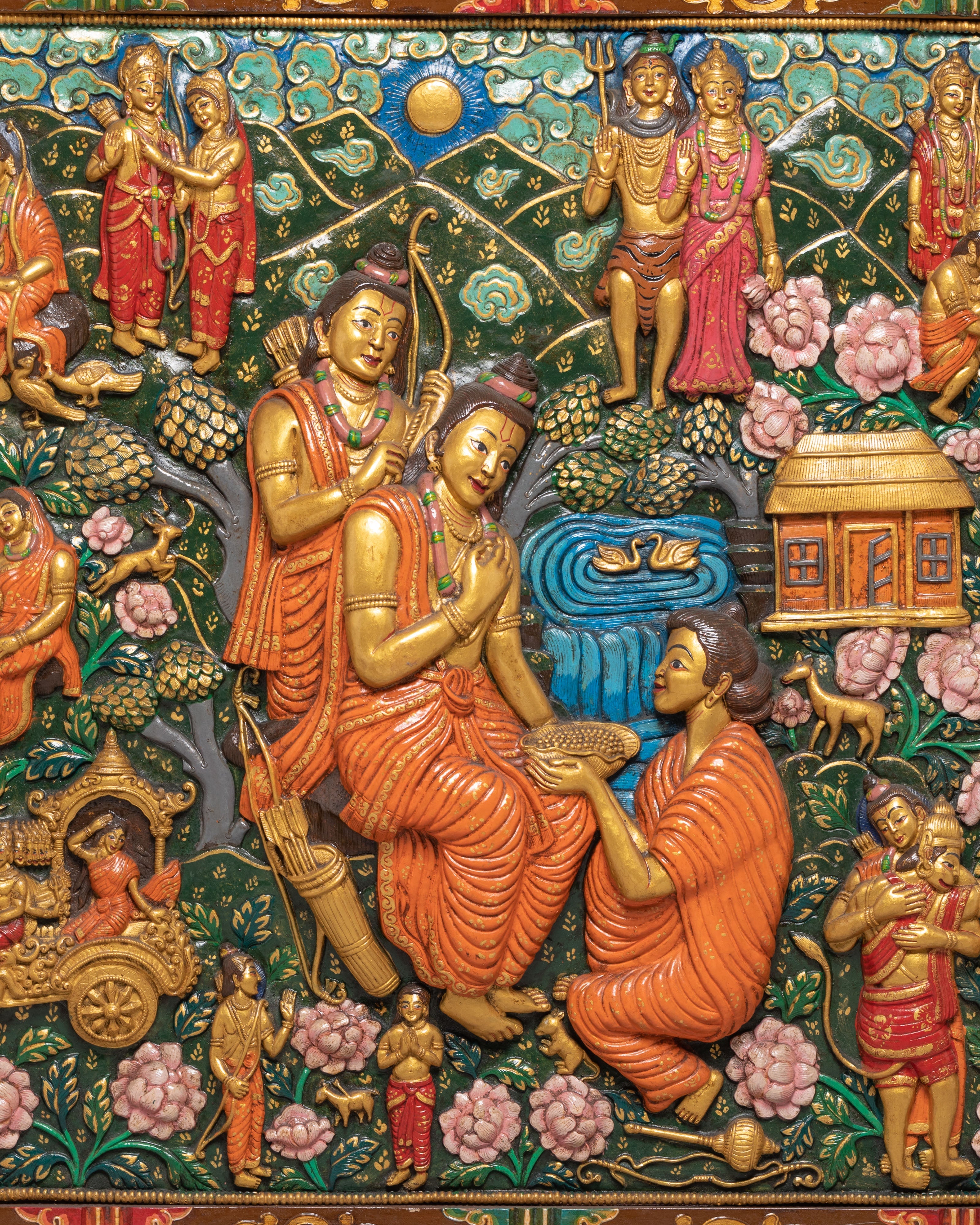 Hindu Deity Set Wall Hanging | Sacred Indian Gods Artwork