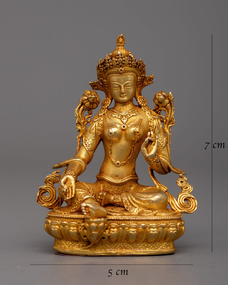 Machine-Made Green Tara Statue | Divine Protection, and Compassion