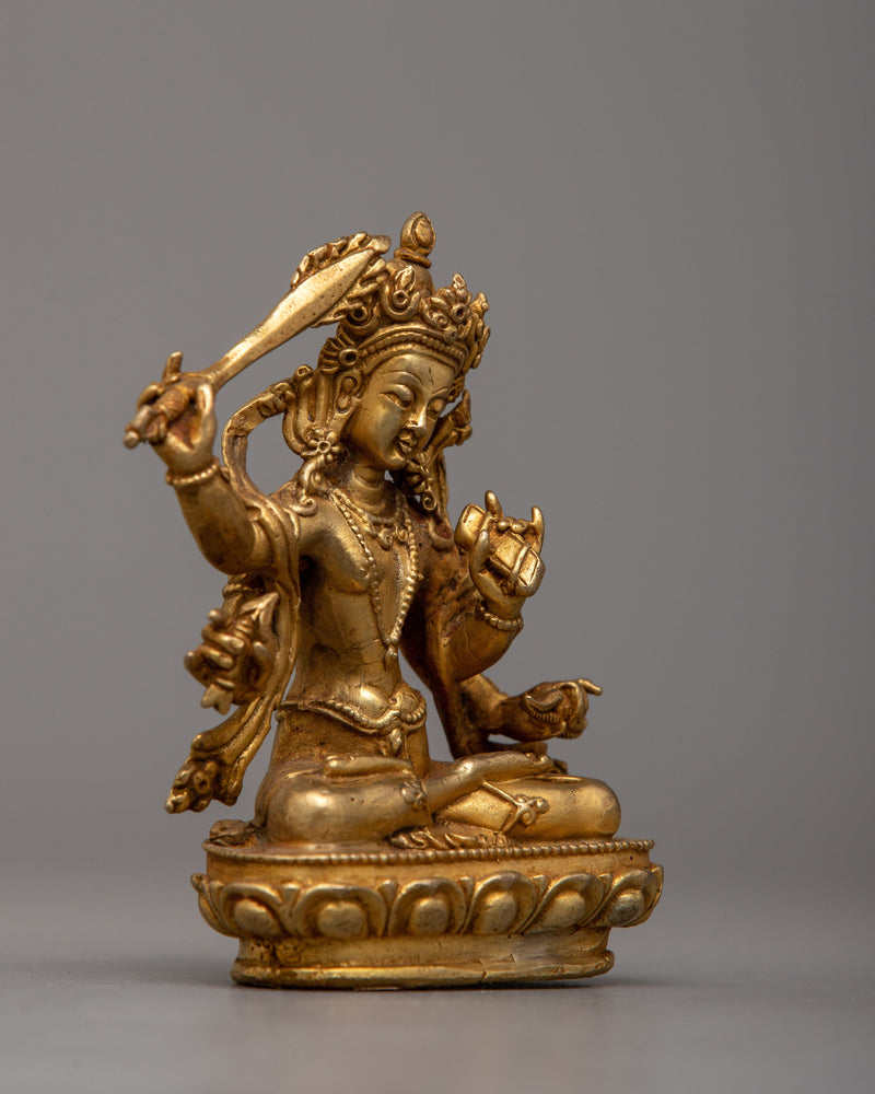 Machine Made Manjushri Statue |  Craftsmanship Radiating Wisdom and Enlightenment