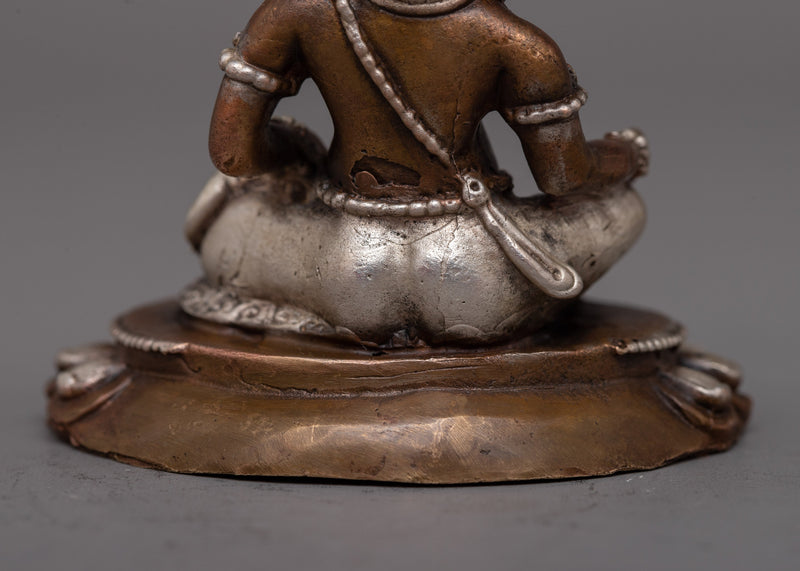 Dzambhala Copper Oxidized Statue | Serene Representation of the Wealth Deity