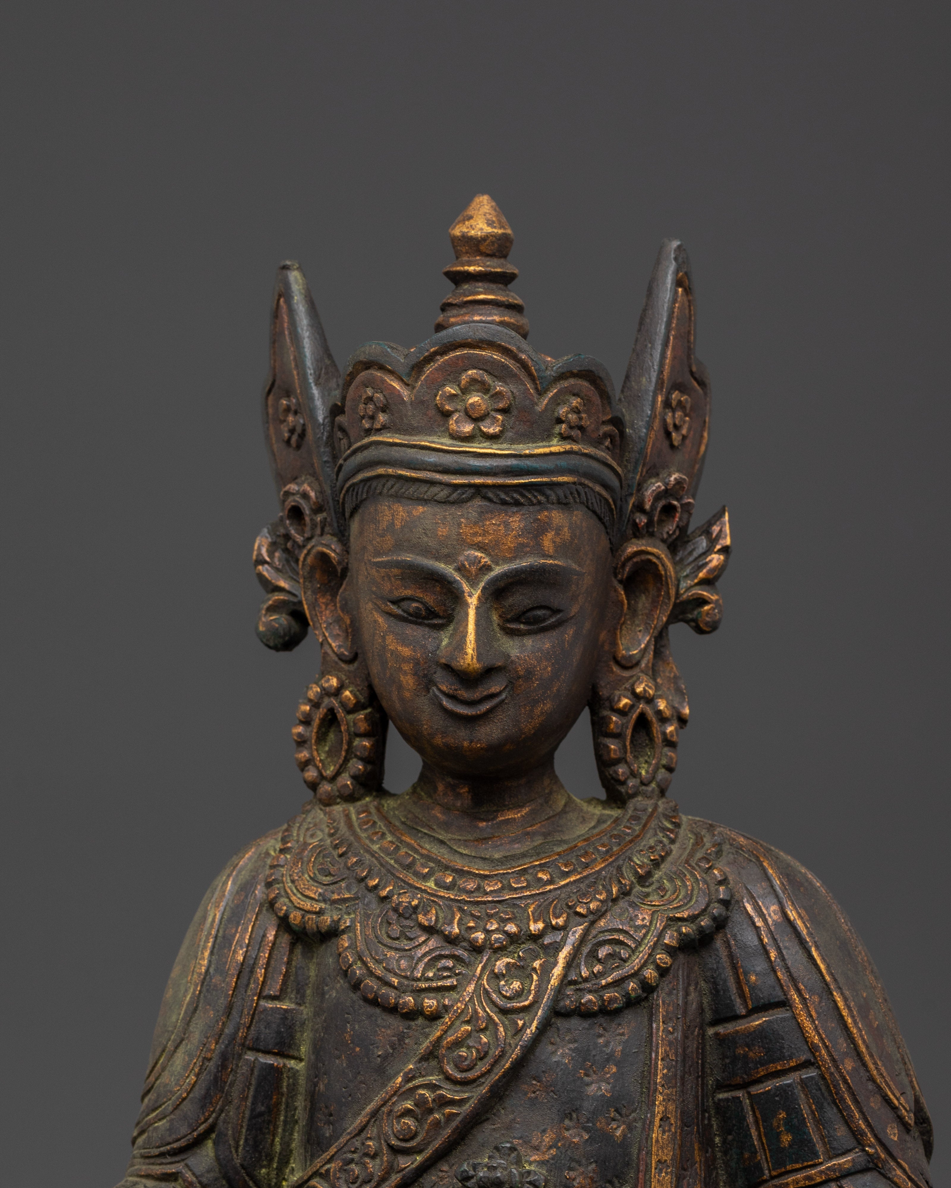 Sacred Buddhist Master Padmasambhava Sculpture | Tibetan Guru Statue