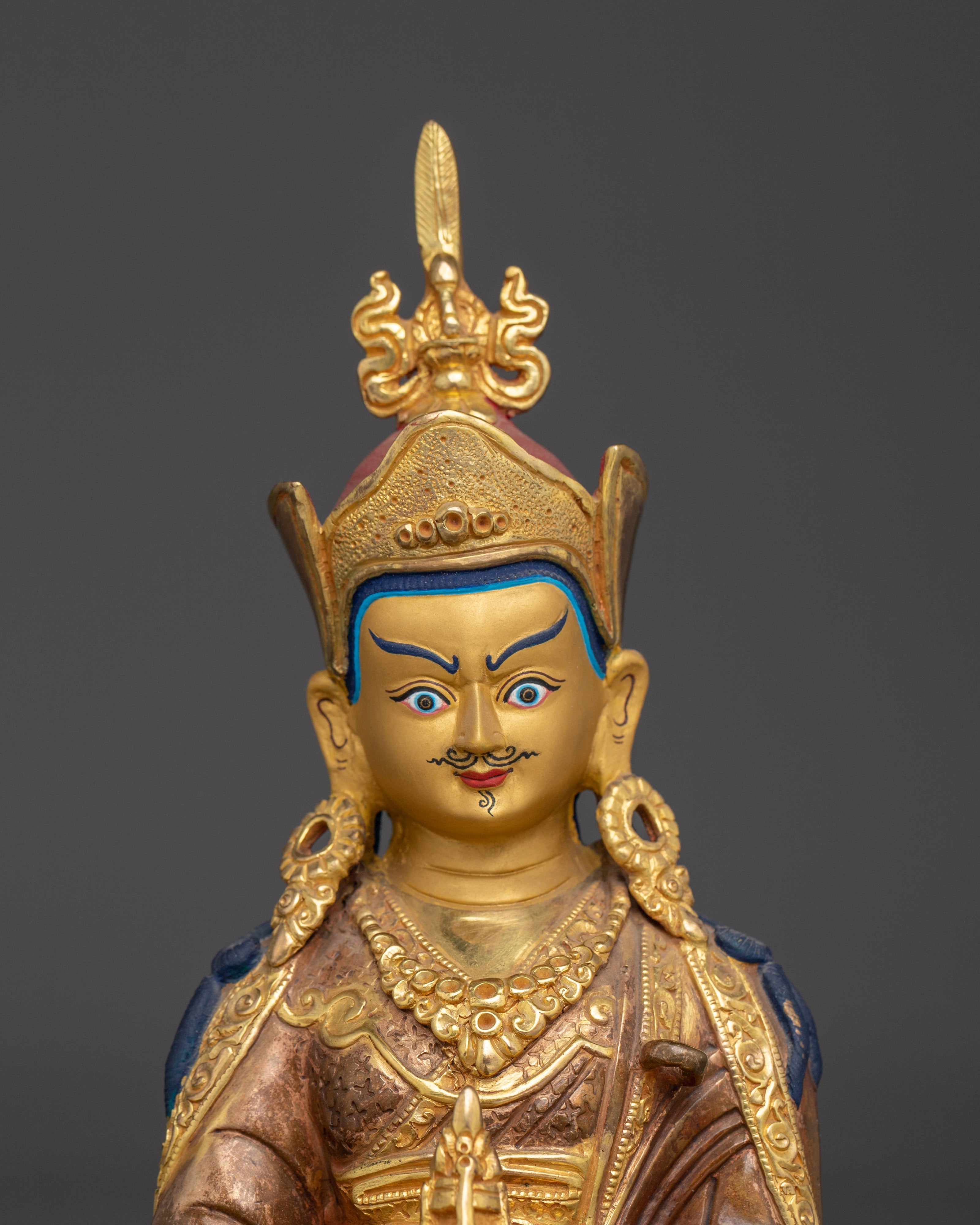 Tibetan Meditating Lord Padmasambhava Statue | Buddha of Spiritual Enlightenment