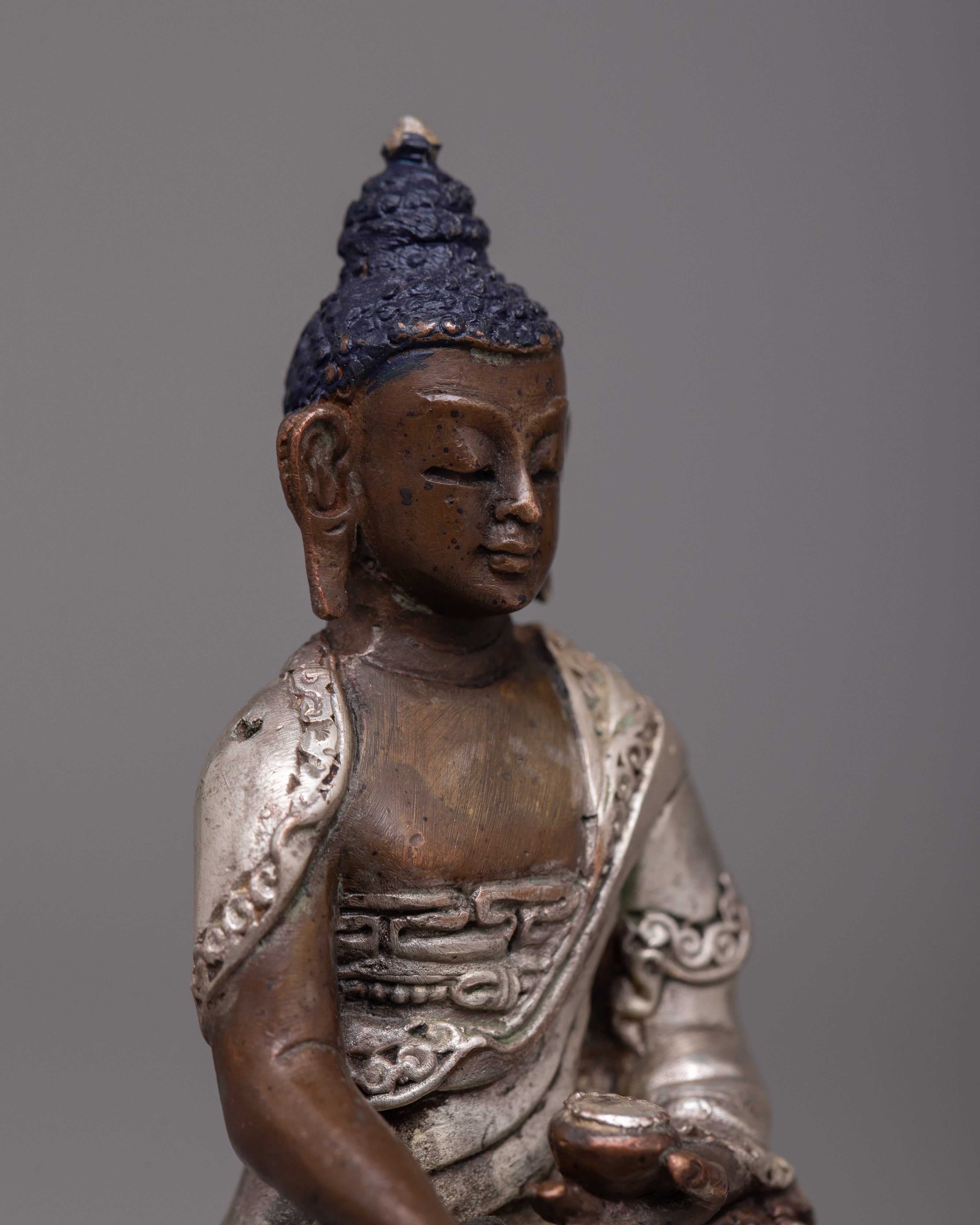 Copper Ratnasambhava Buddha Statue |  Sacred  Buddha of Jewel-Bor