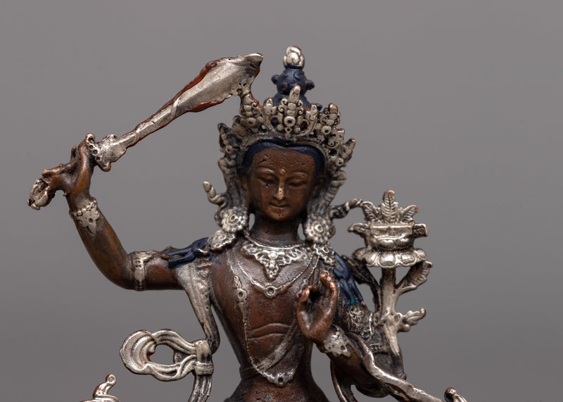 Miniature Manjushri Statue | Enhance Your Sacred Space with Art