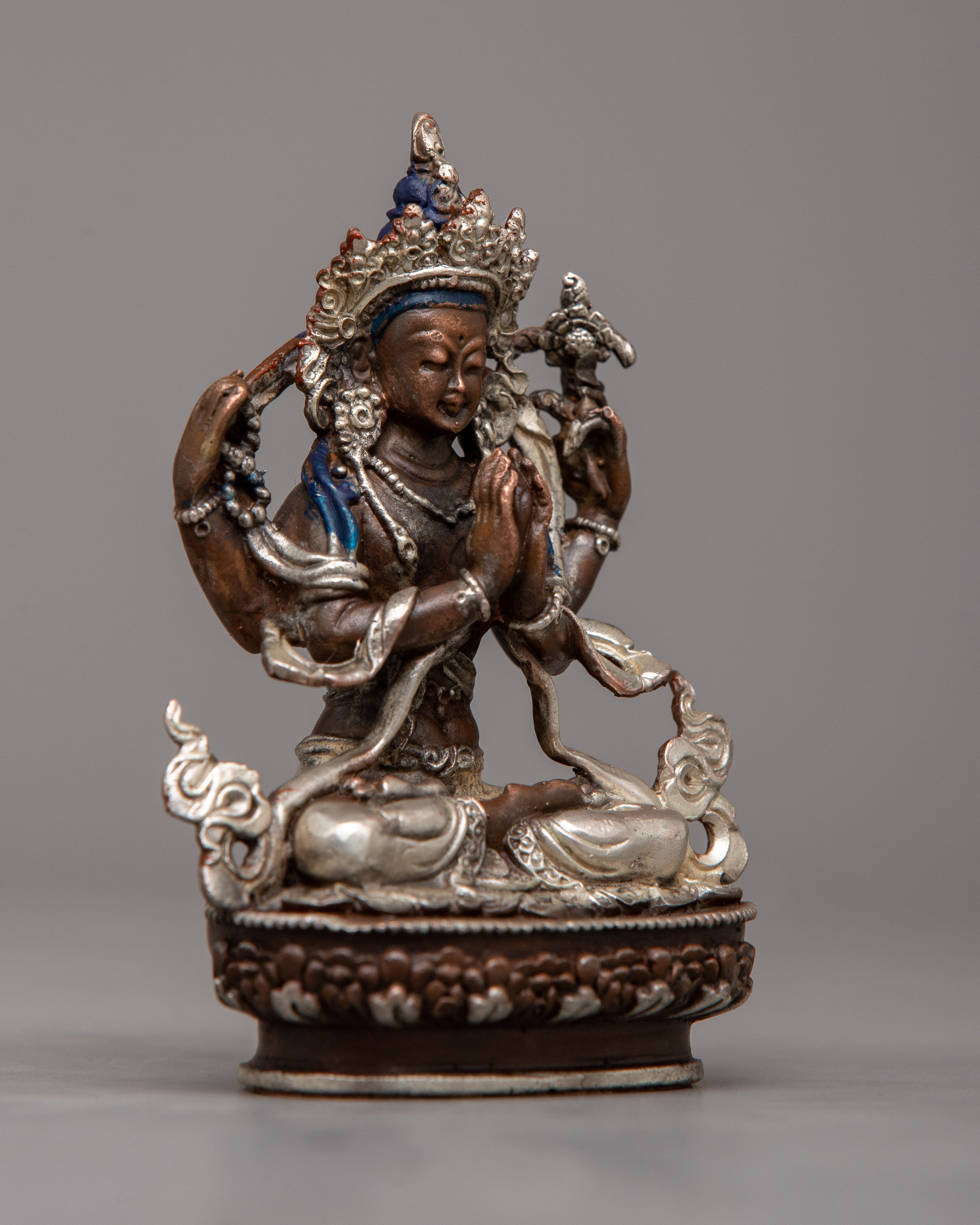 Silver Plated Chenresig Statue | Symbolism and Sacred Meanings Deity
