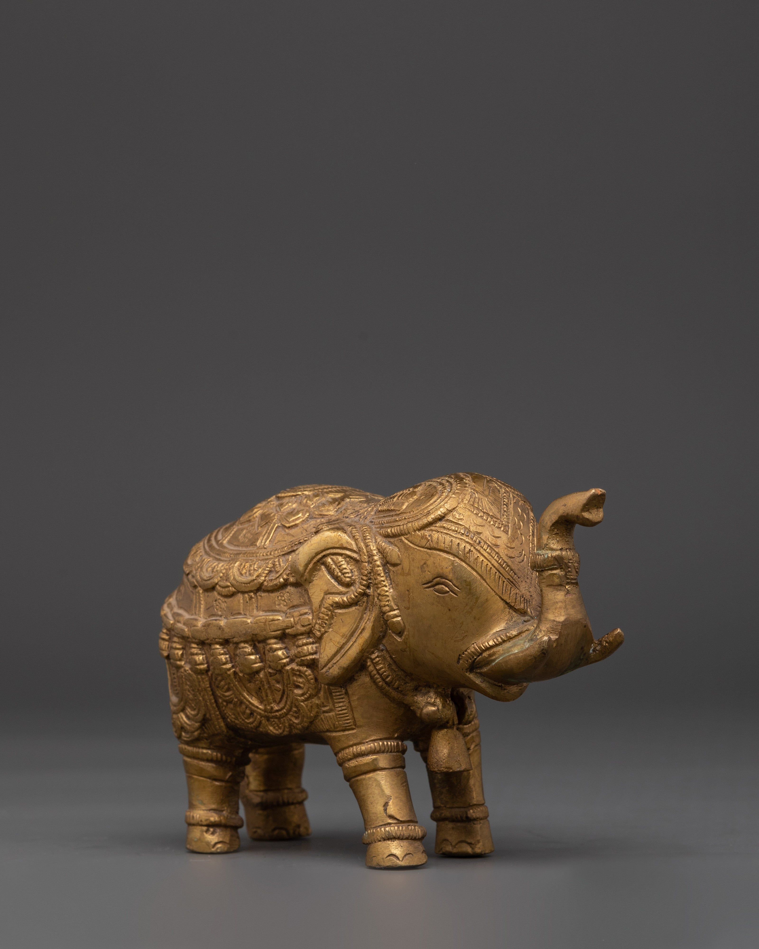 Decorative Elephant Statue | Handmade Brass Elephant Figurine for Home Decor