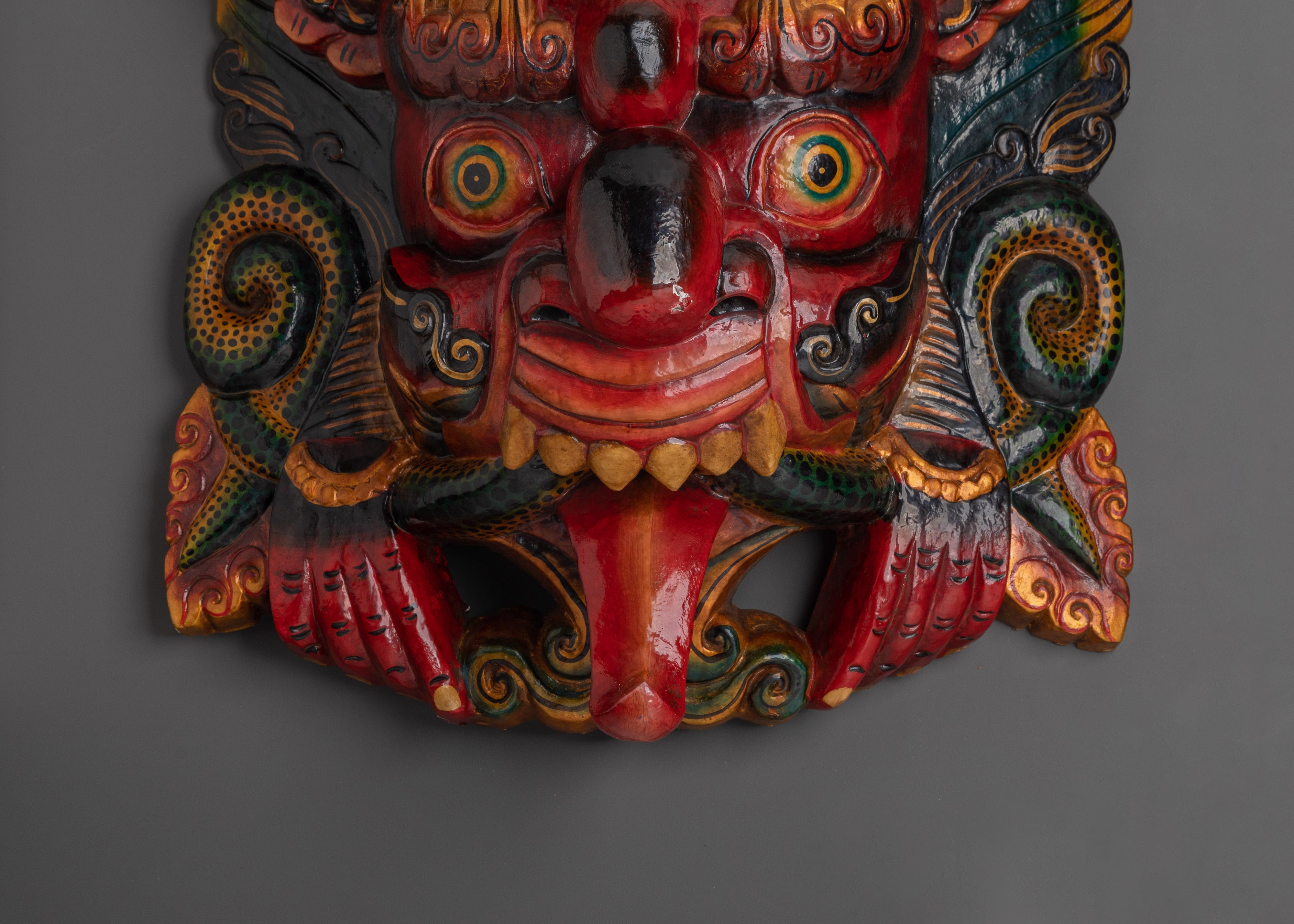 Traditional Mask | Colorful Spiritual Sculpture