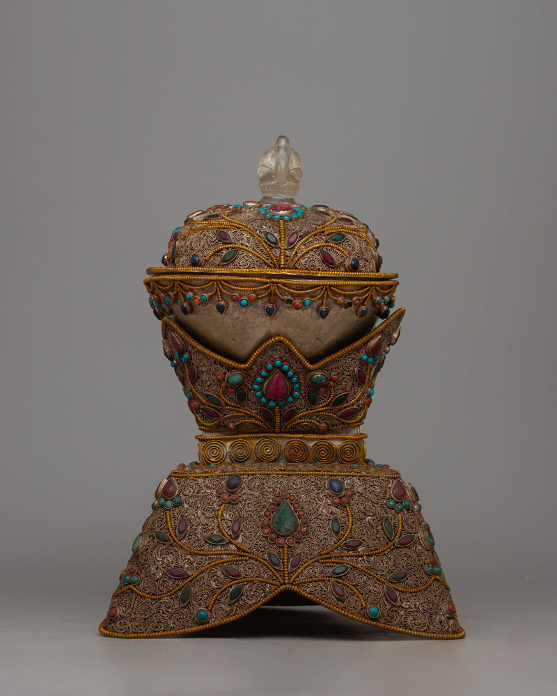 Sacred Ritual Copper Kapala Set | Spiritual Practice in Tibetan Buddhism