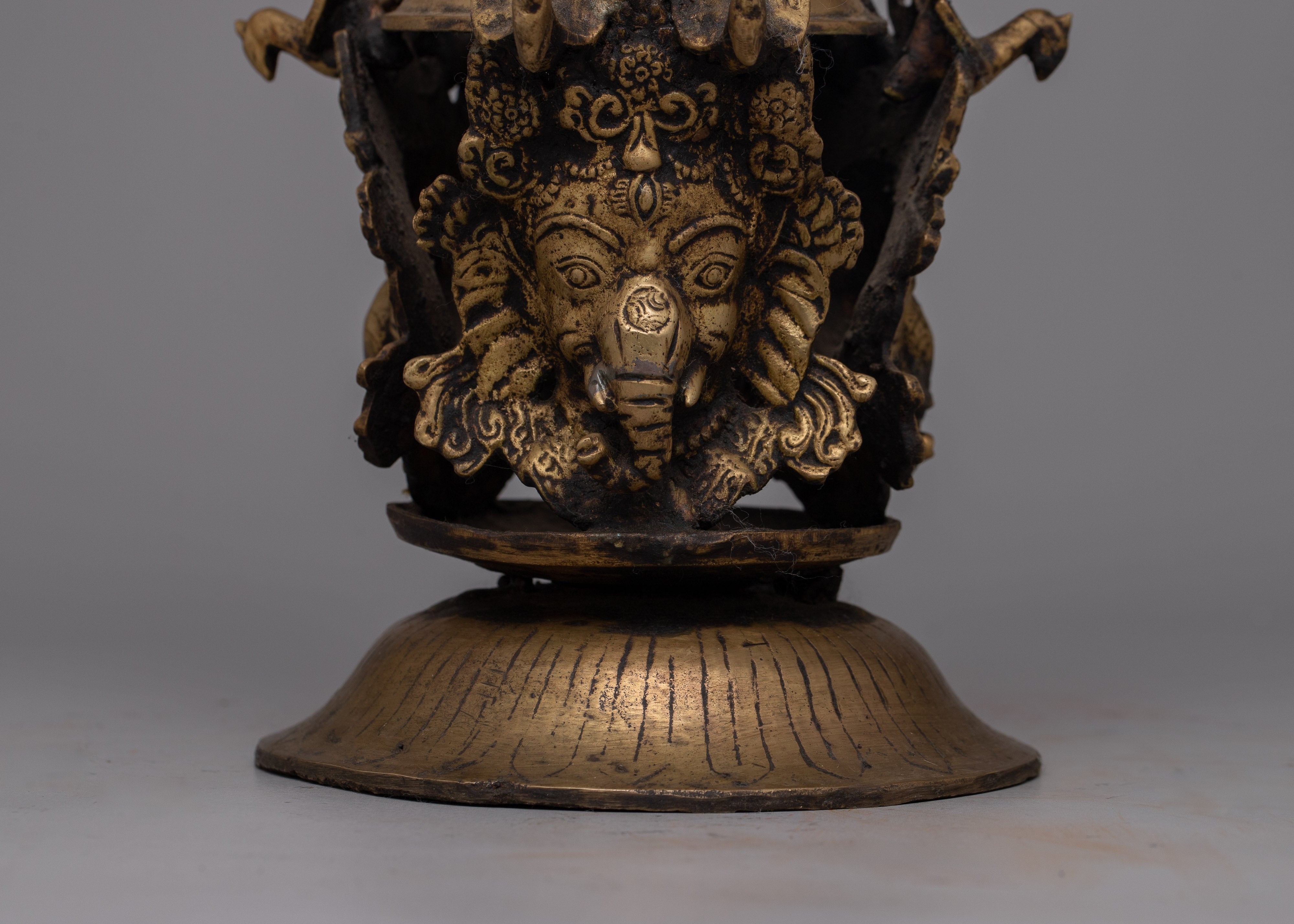 Butter Lamp Prayer | Ganesh Carved Lamp for Offering