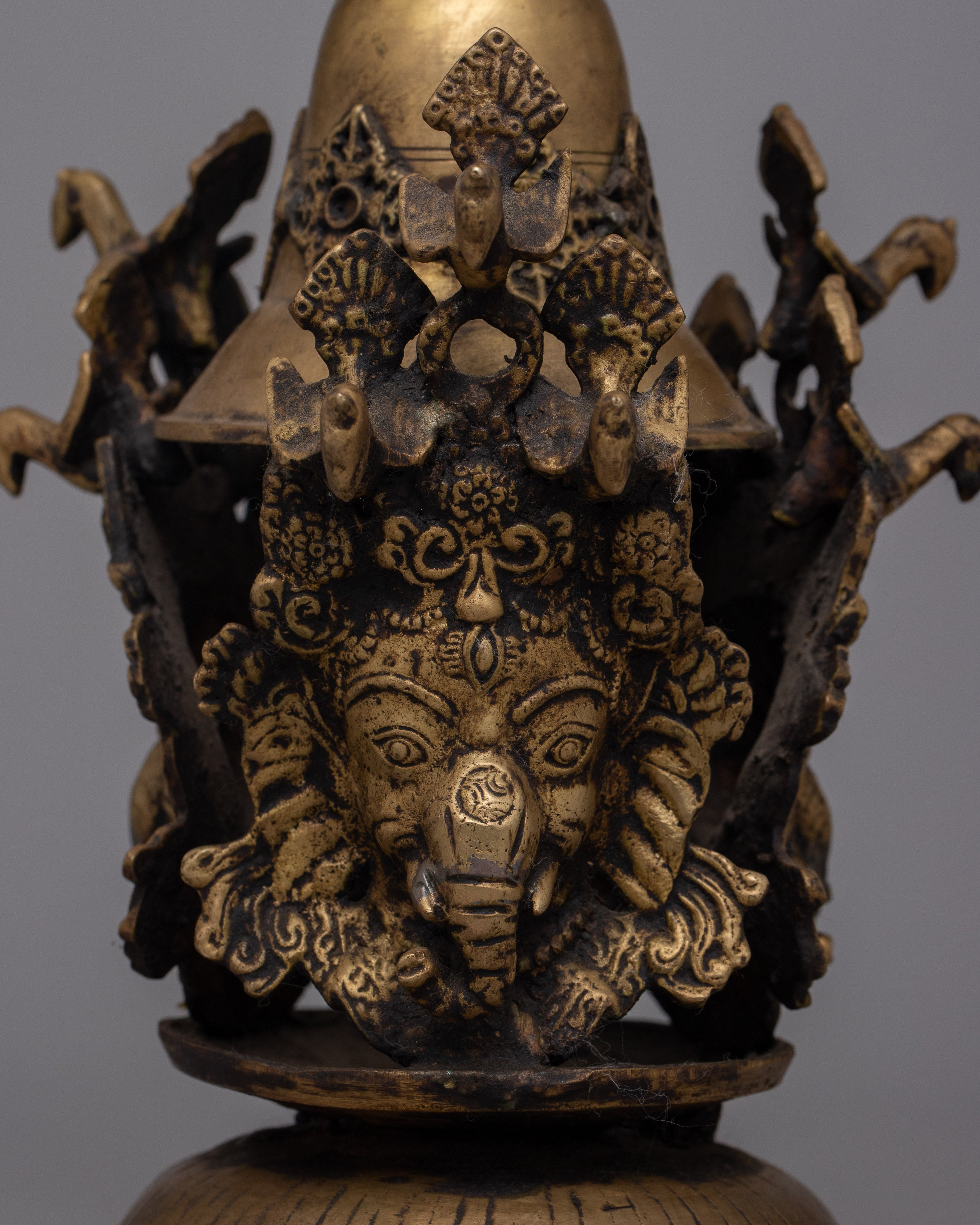 Butter Lamp Prayer | Ganesh Carved Lamp for Offering