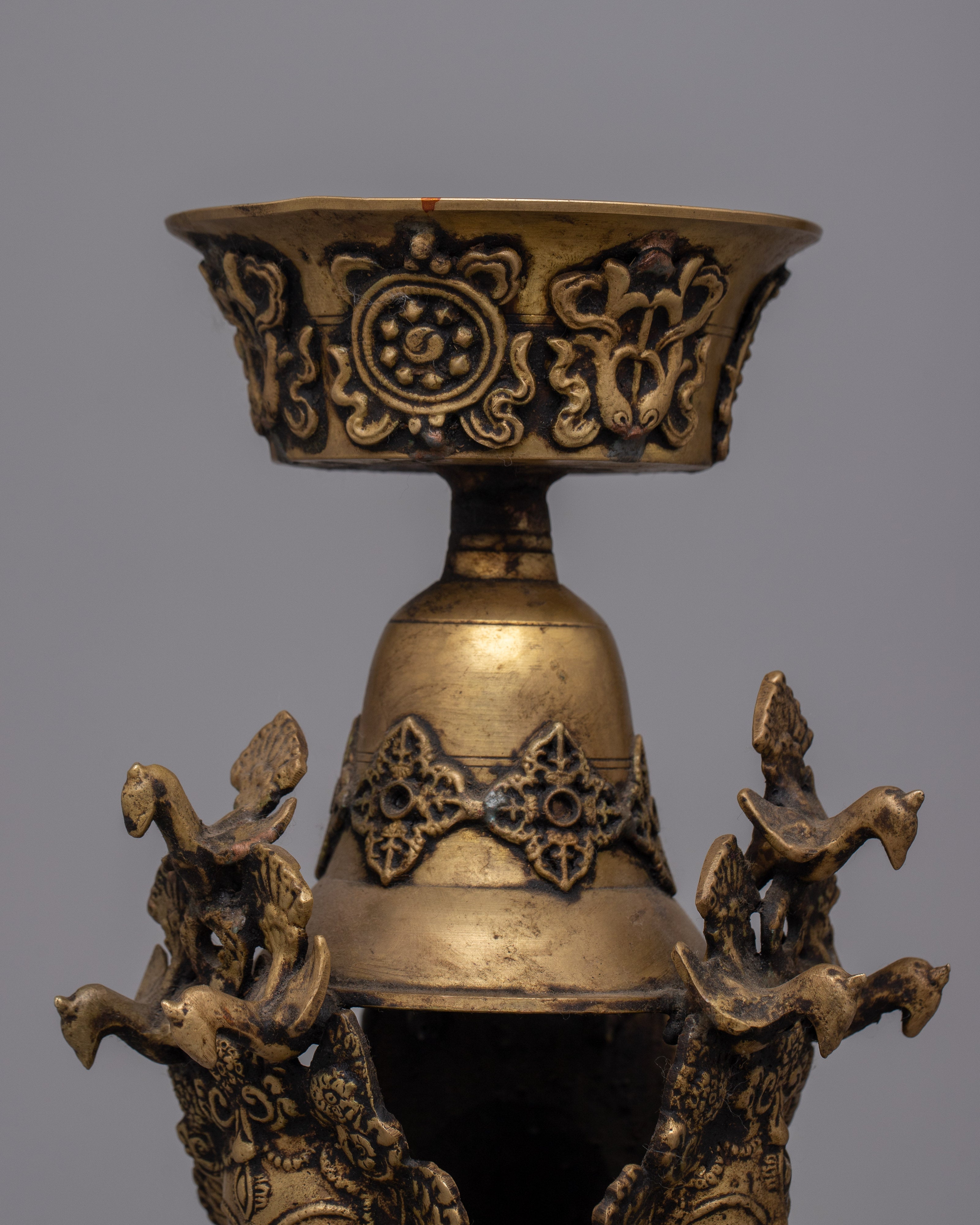Butter Lamp Prayer | Ganesh Carved Lamp for Offering