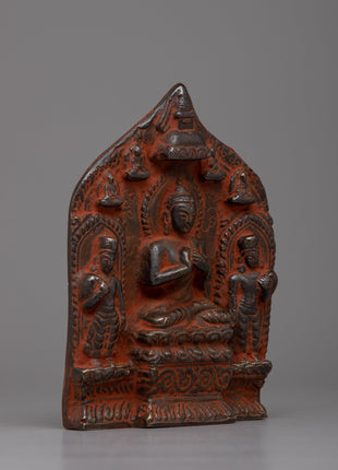 Brass Maitreya Buddha with Disciplies Statue | Harmonious Representation of Buddhist Teachings