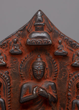 Brass Maitreya Buddha with Disciplies Statue | Harmonious Representation of Buddhist Teachings