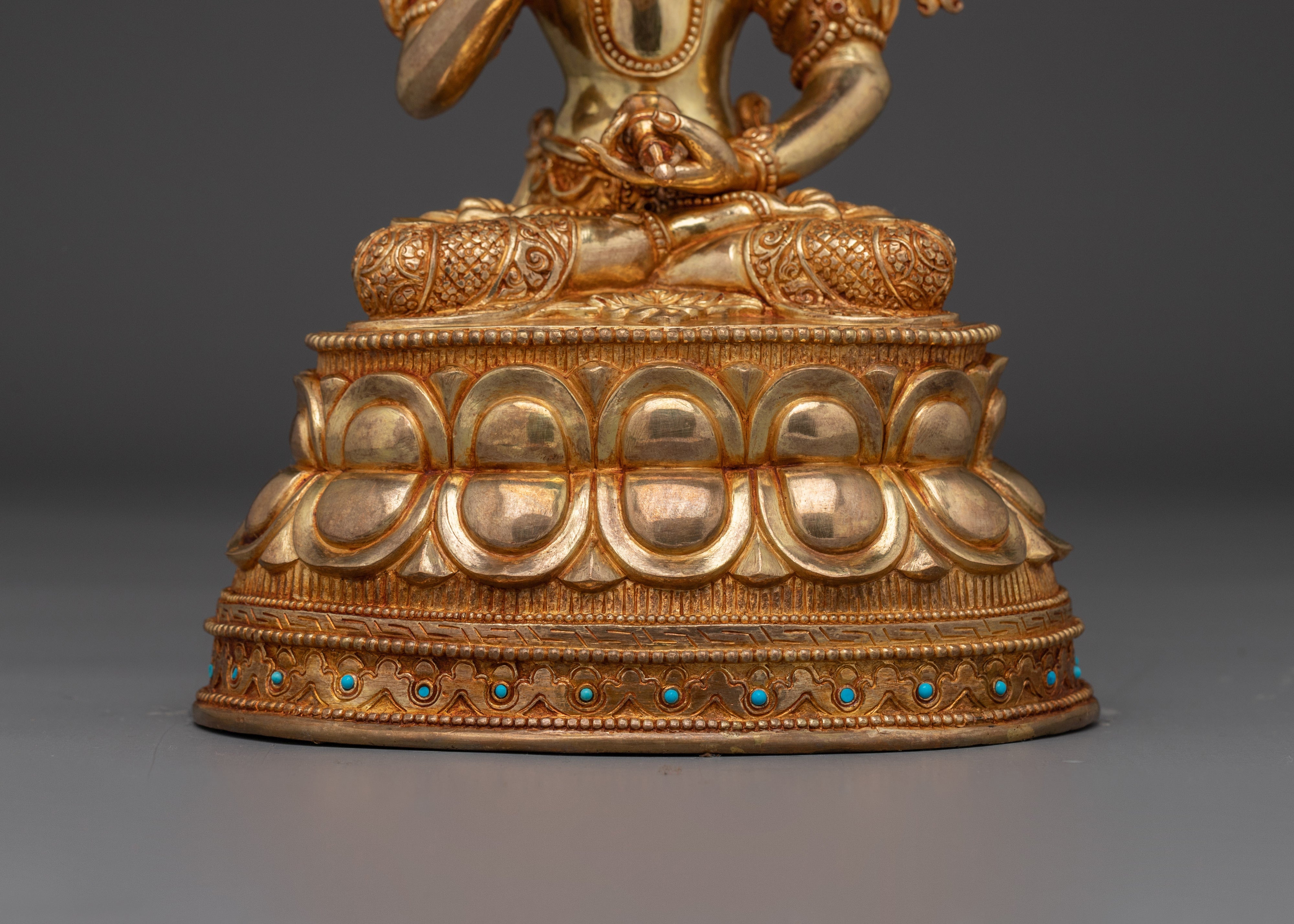 Gold-Gilded Vajrasattva Copper Statue | Meditation & Spiritual Decor