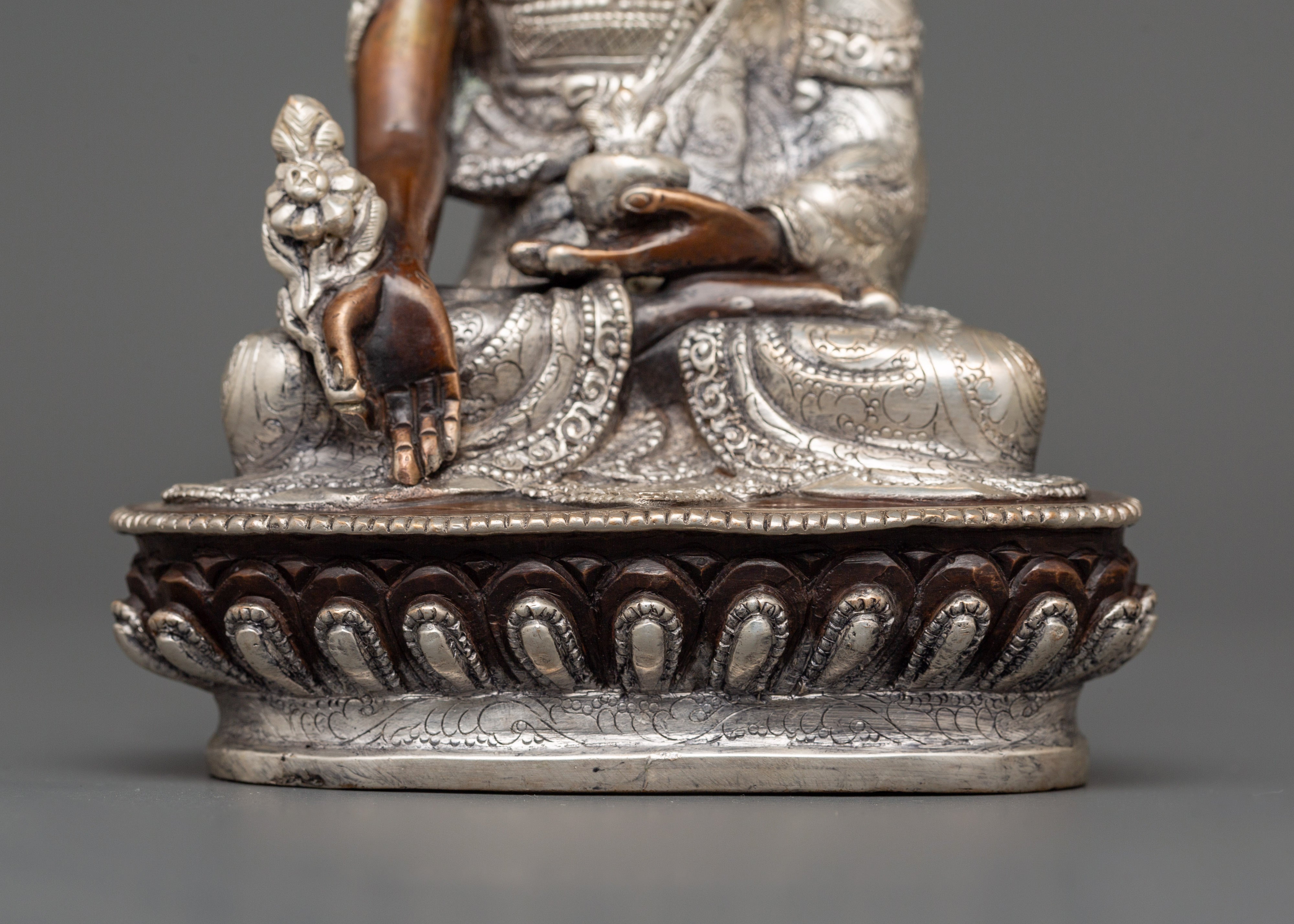 Medicine Buddha Oxidized Statue | Healing Buddha