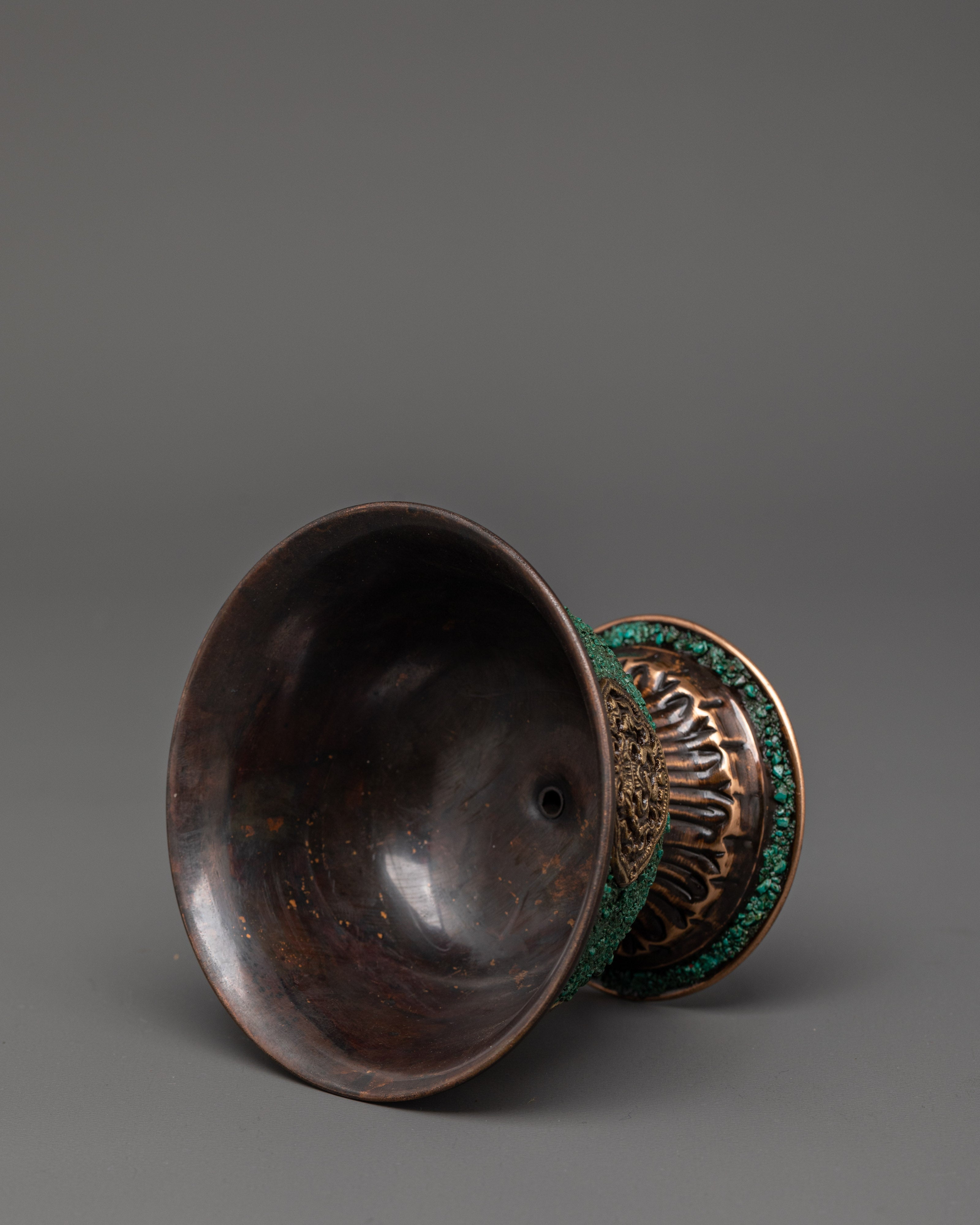 Oxidized Copper Offering Bowls | Tibetan Shrine Decor