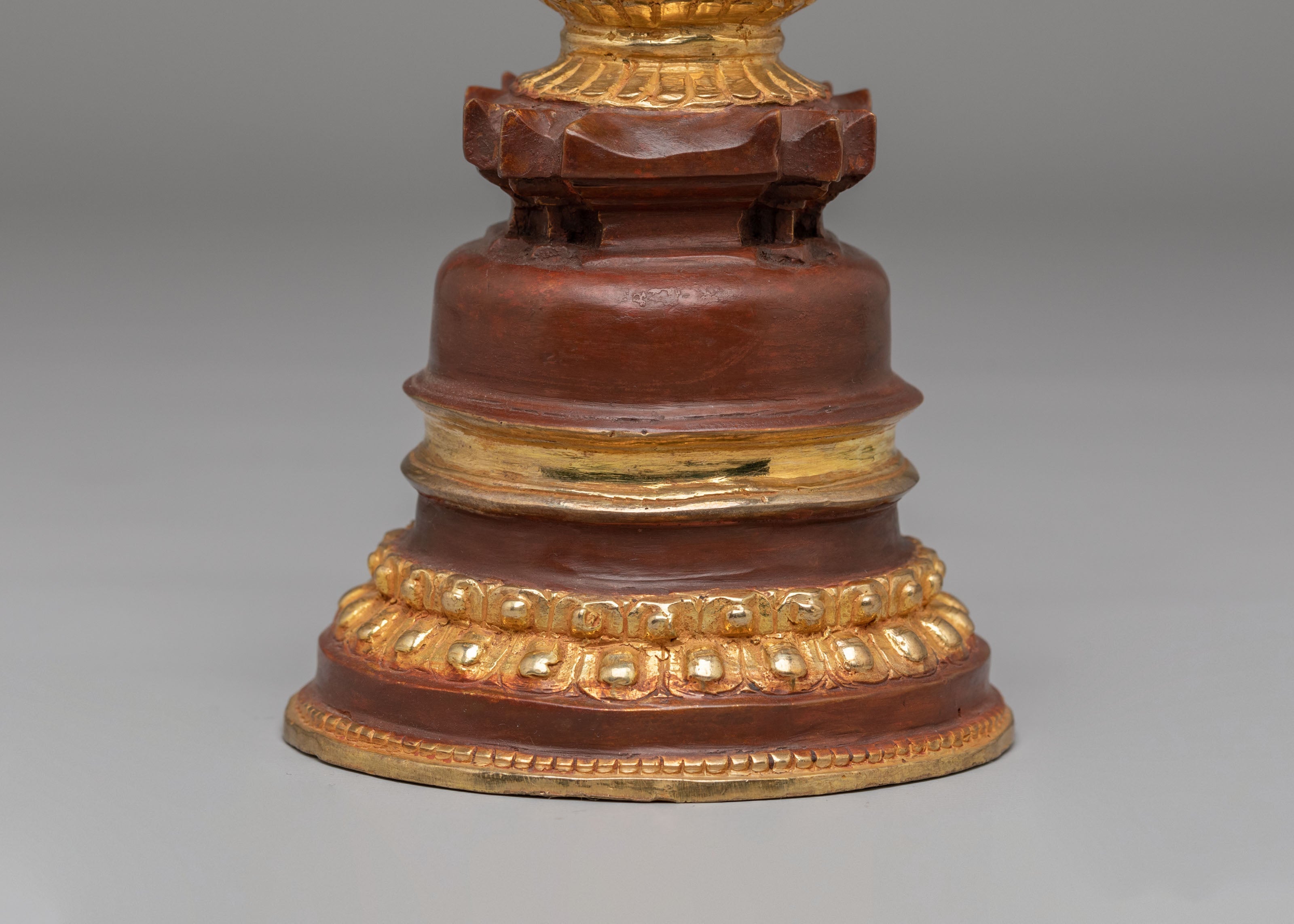 Sacred Gold Plated Kadampa Stupa | Tibetan Buddhist Art