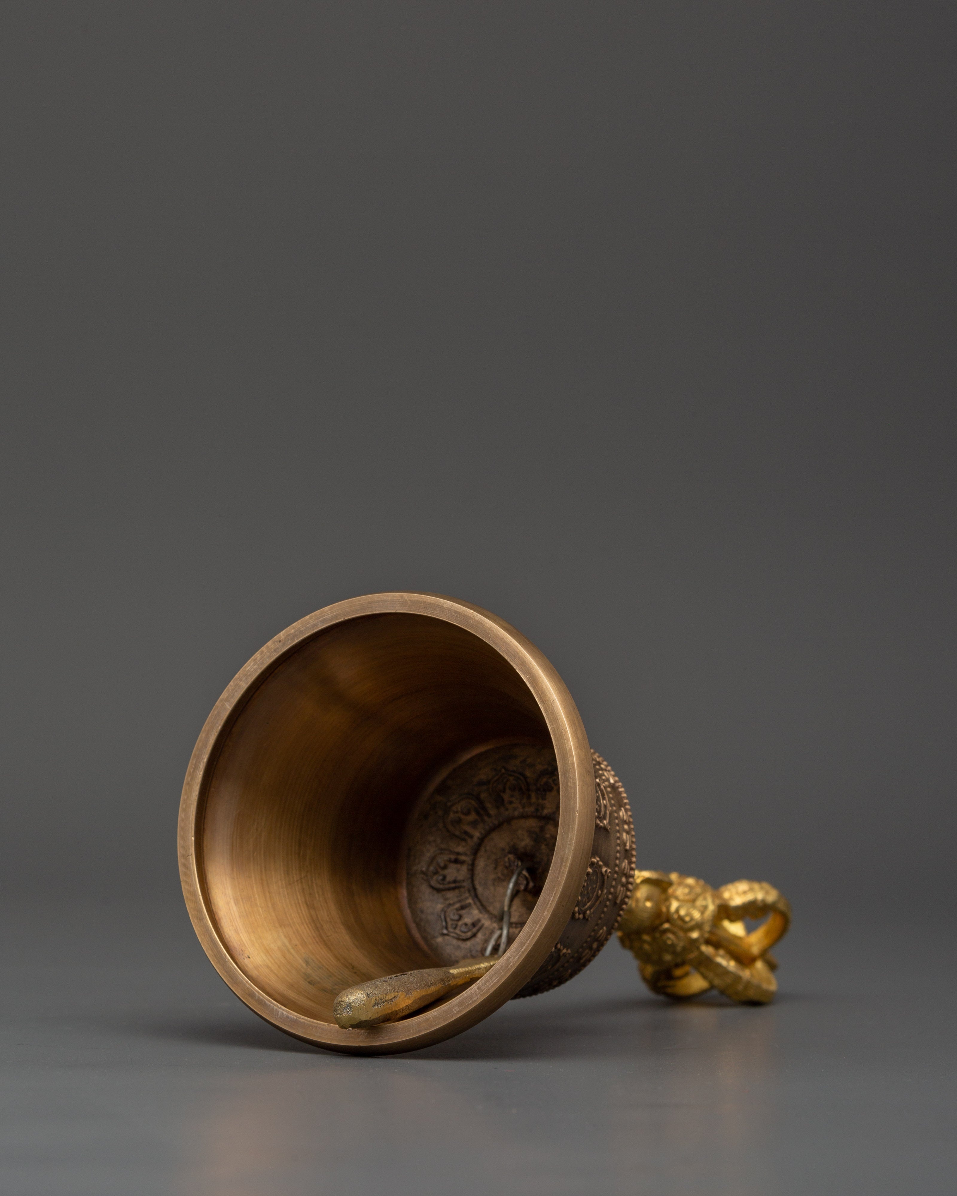 Tibetan Ritual Bell and Vajra | Brass and Bronze Buddhist Tools for Rituals