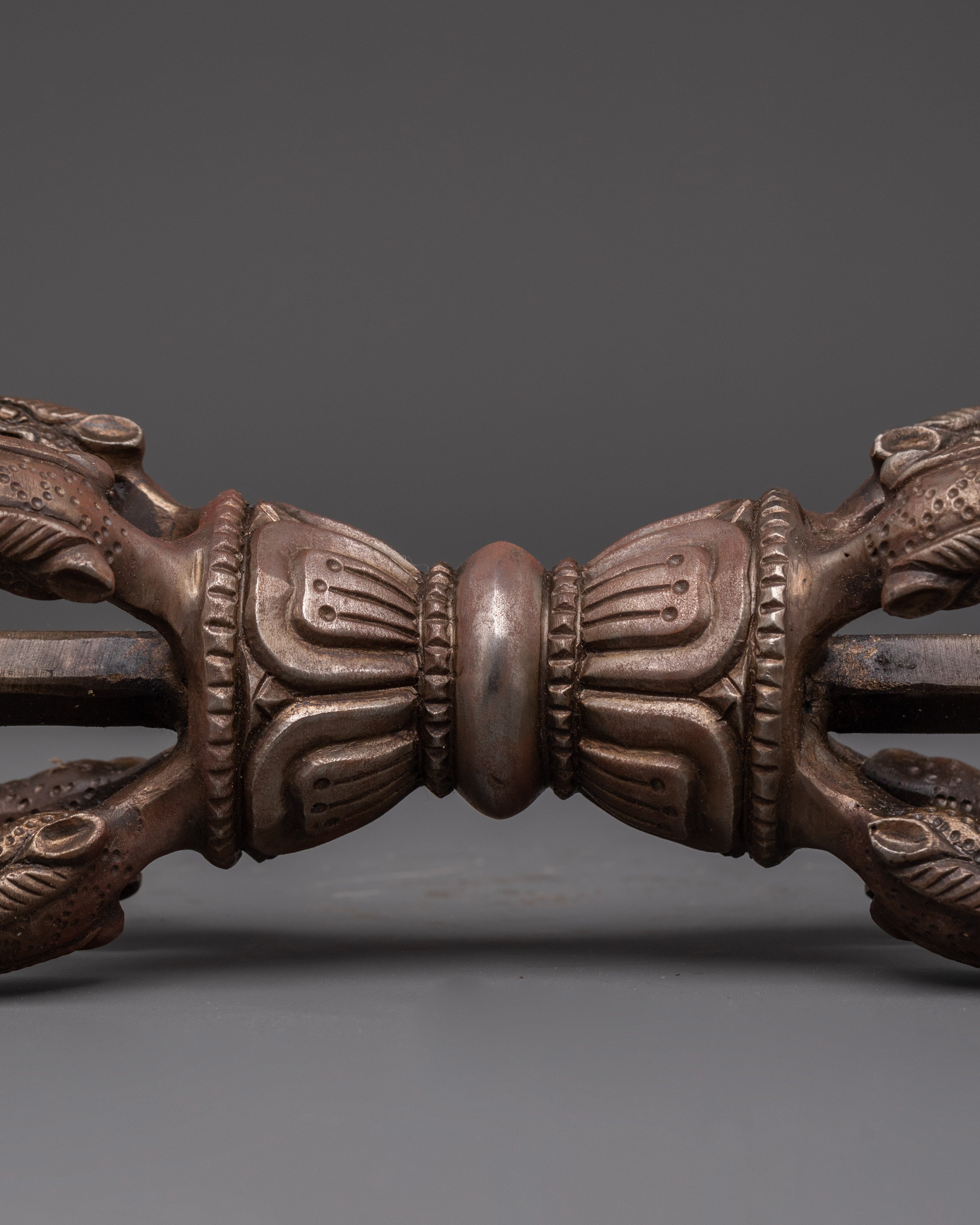 Tibetan Buddhist Altar Object Vajra | Iron Dorje Ritual Tool for Spiritual Strength