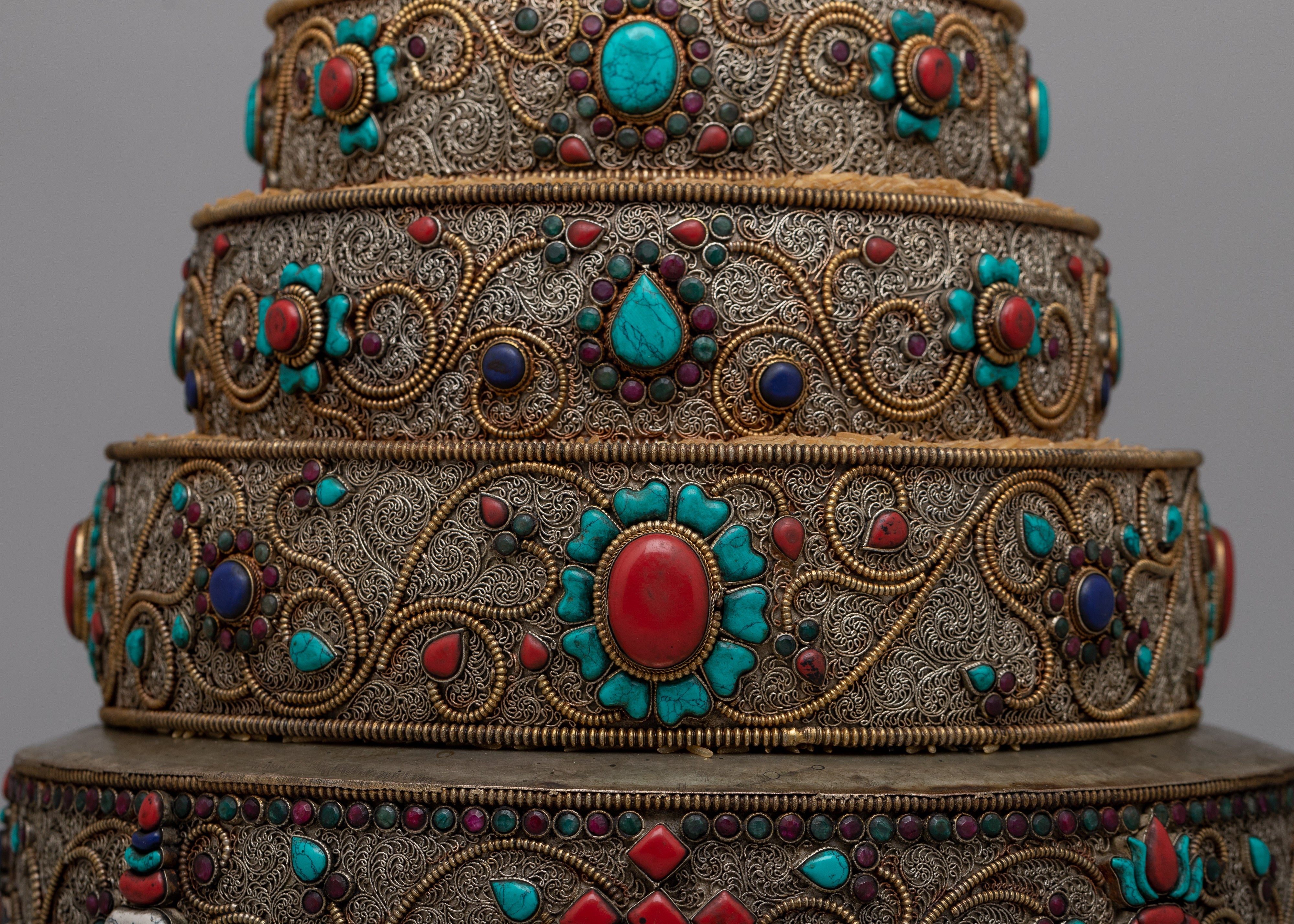 Mandala Offering Plate | Symbolizing Spiritual Abundance in Gold