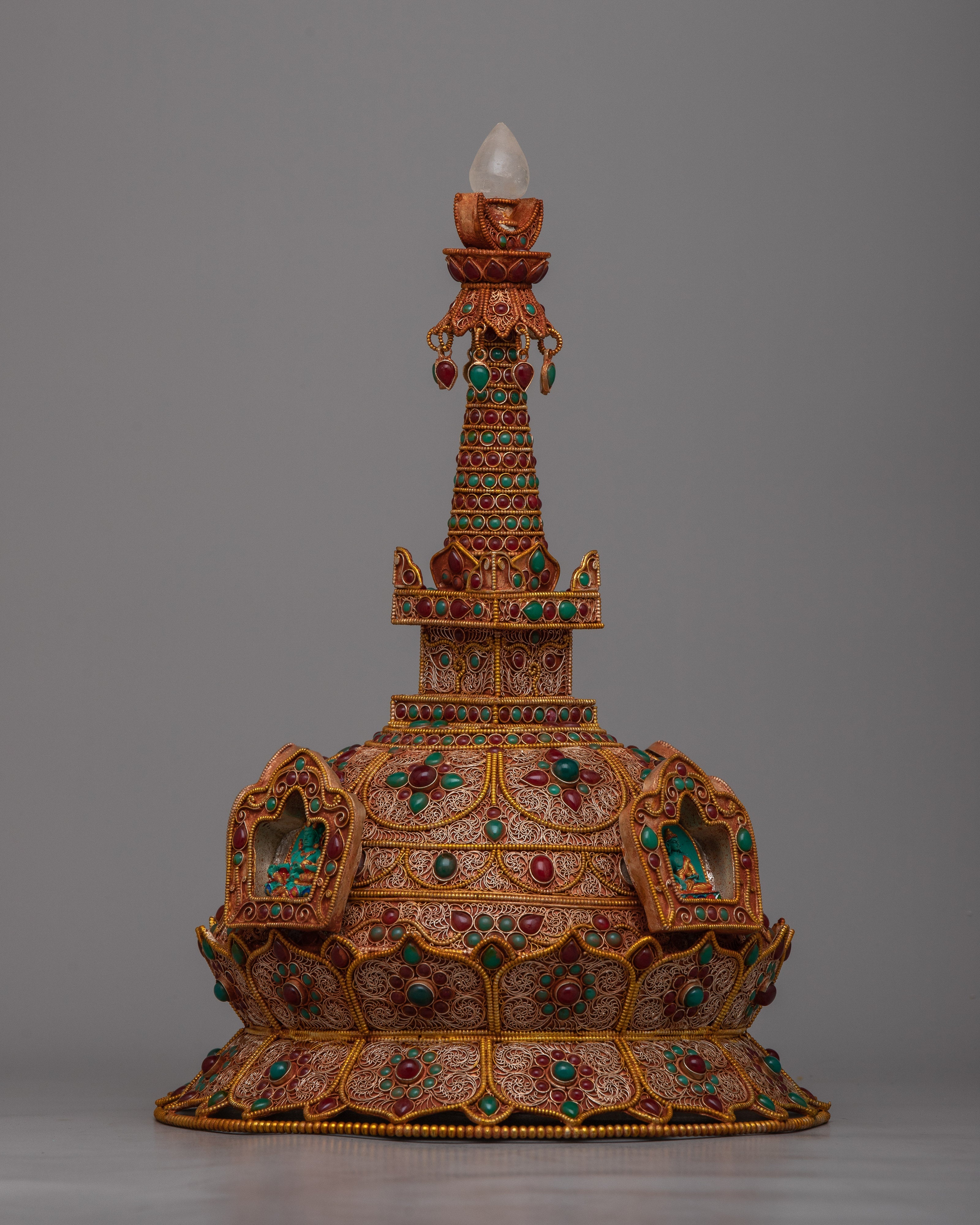Tibetan Golden Stupa | Radiating Spiritual Harmony and Reverence
