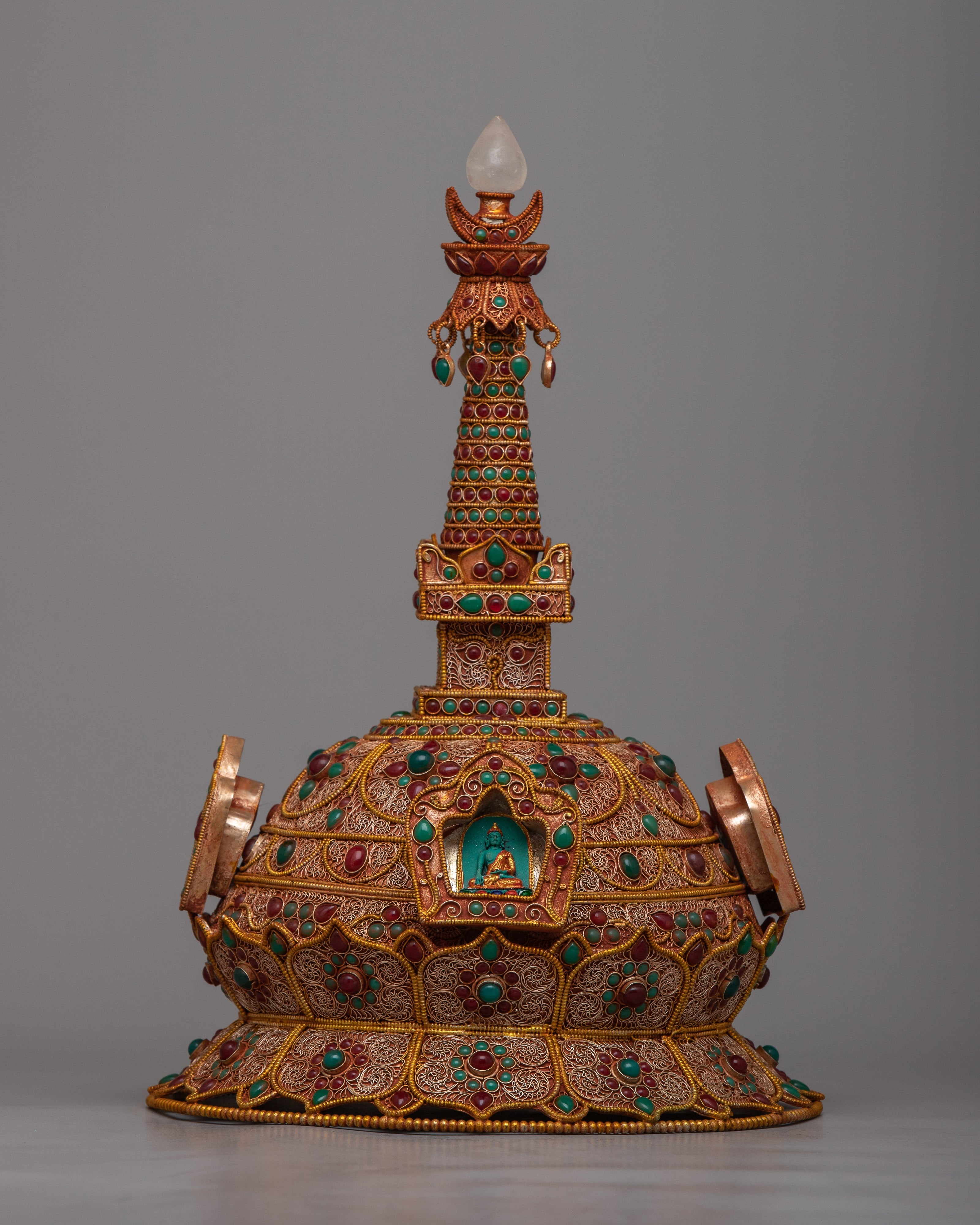 Tibetan Golden Stupa | Radiating Spiritual Harmony and Reverence