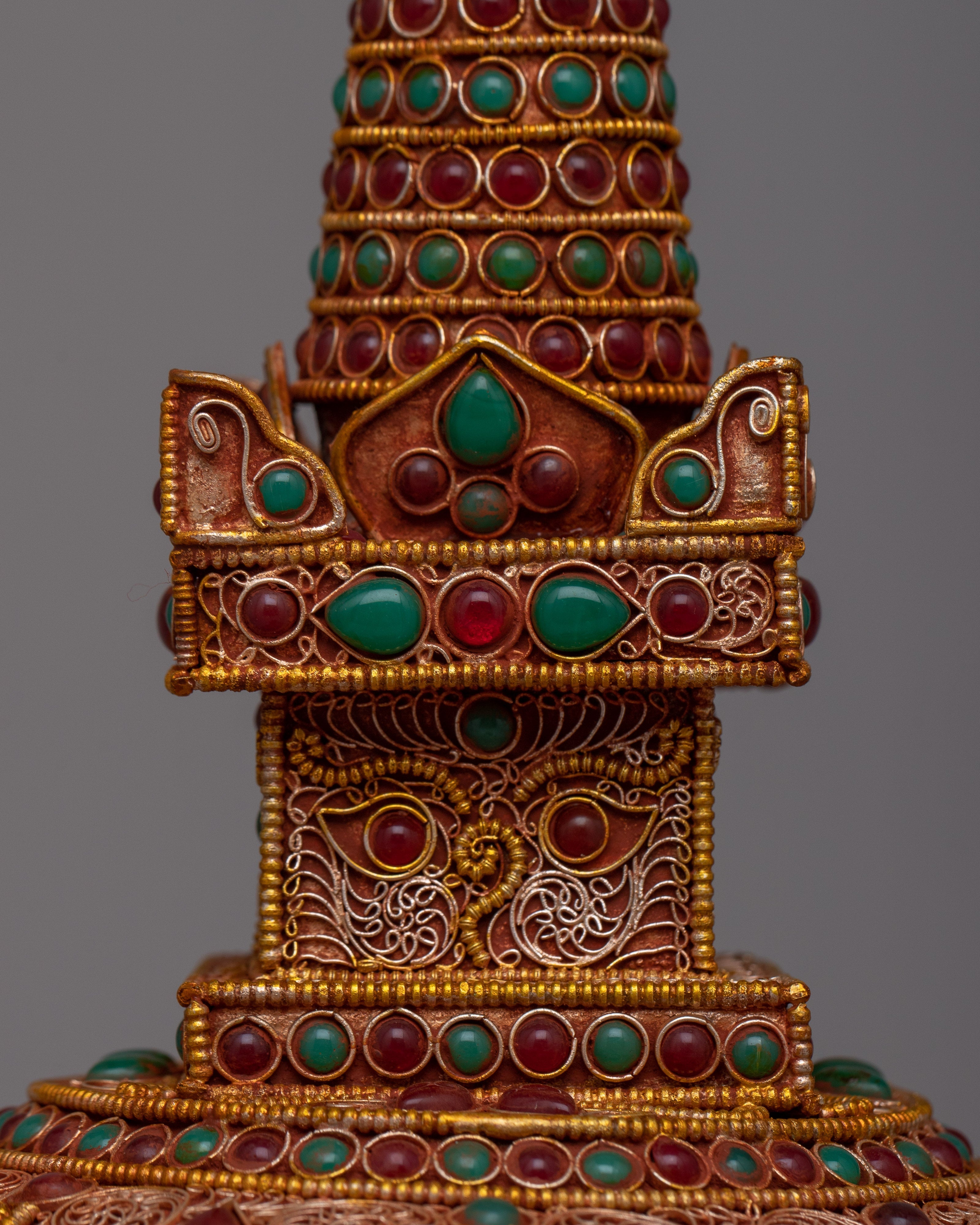 Tibetan Golden Stupa | Radiating Spiritual Harmony and Reverence