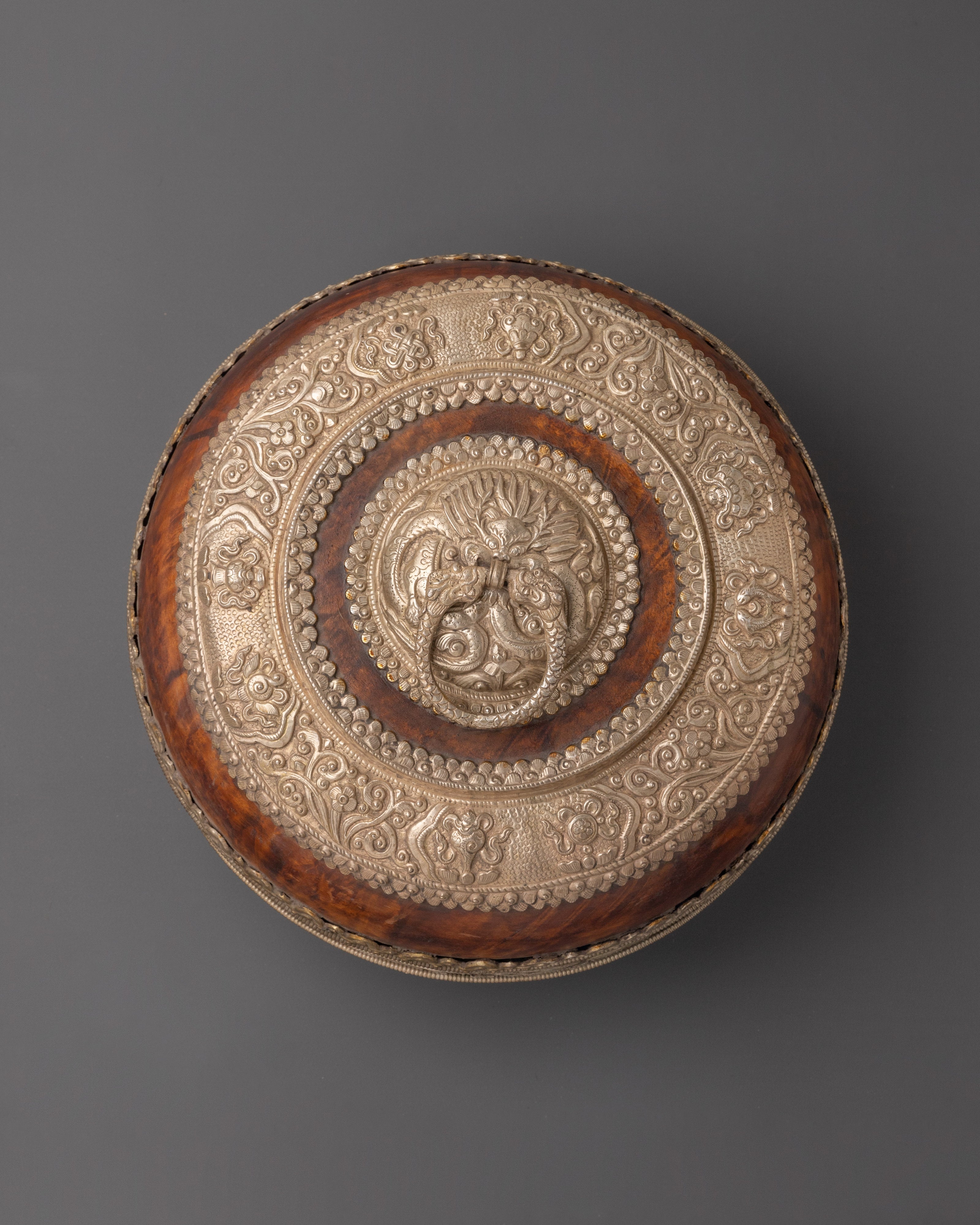 Authentic Buddhist Wood Rice Pot | Ritual Offering