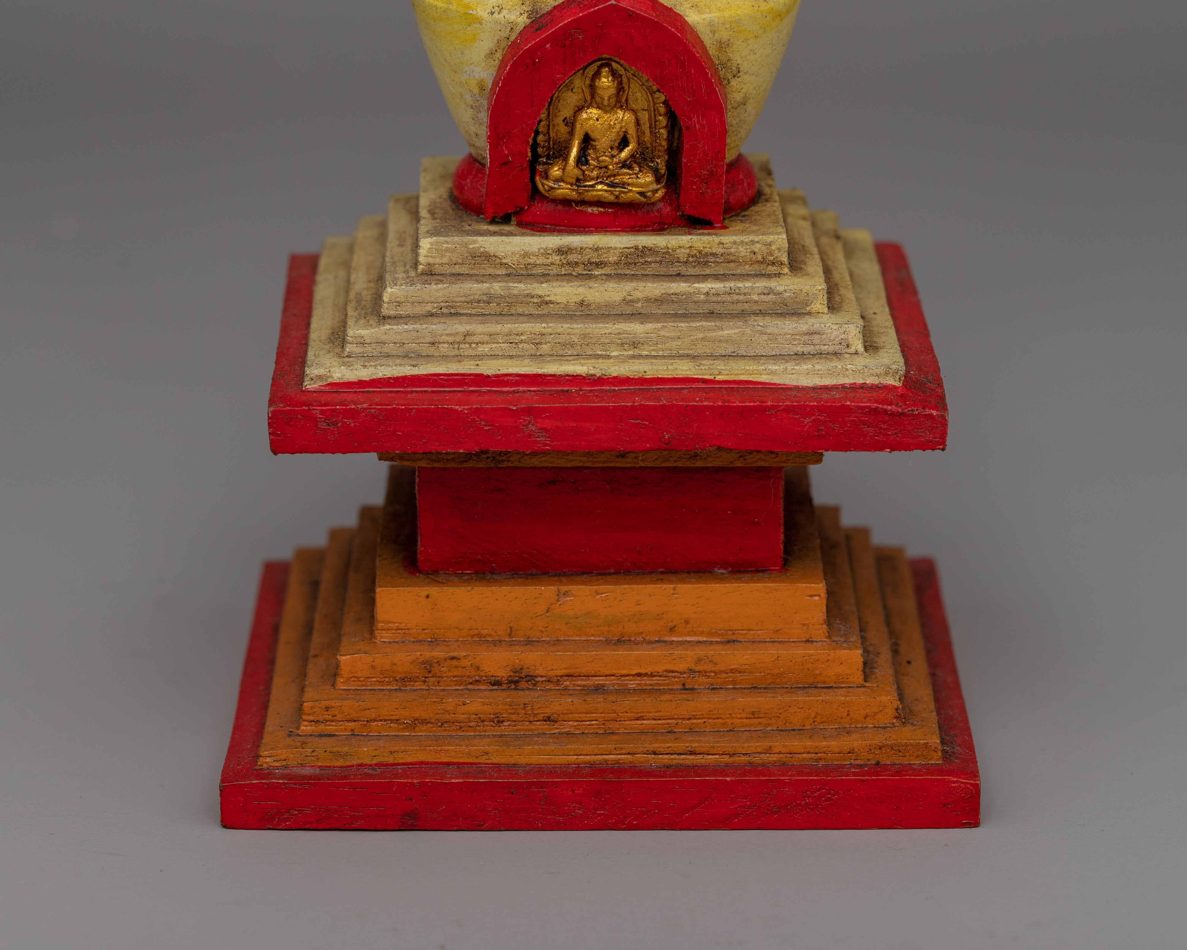 Handcrafted Chaitya Chorten | Tibetan Ritual Shrine for Blessings & Peace | Stupa From Nepal