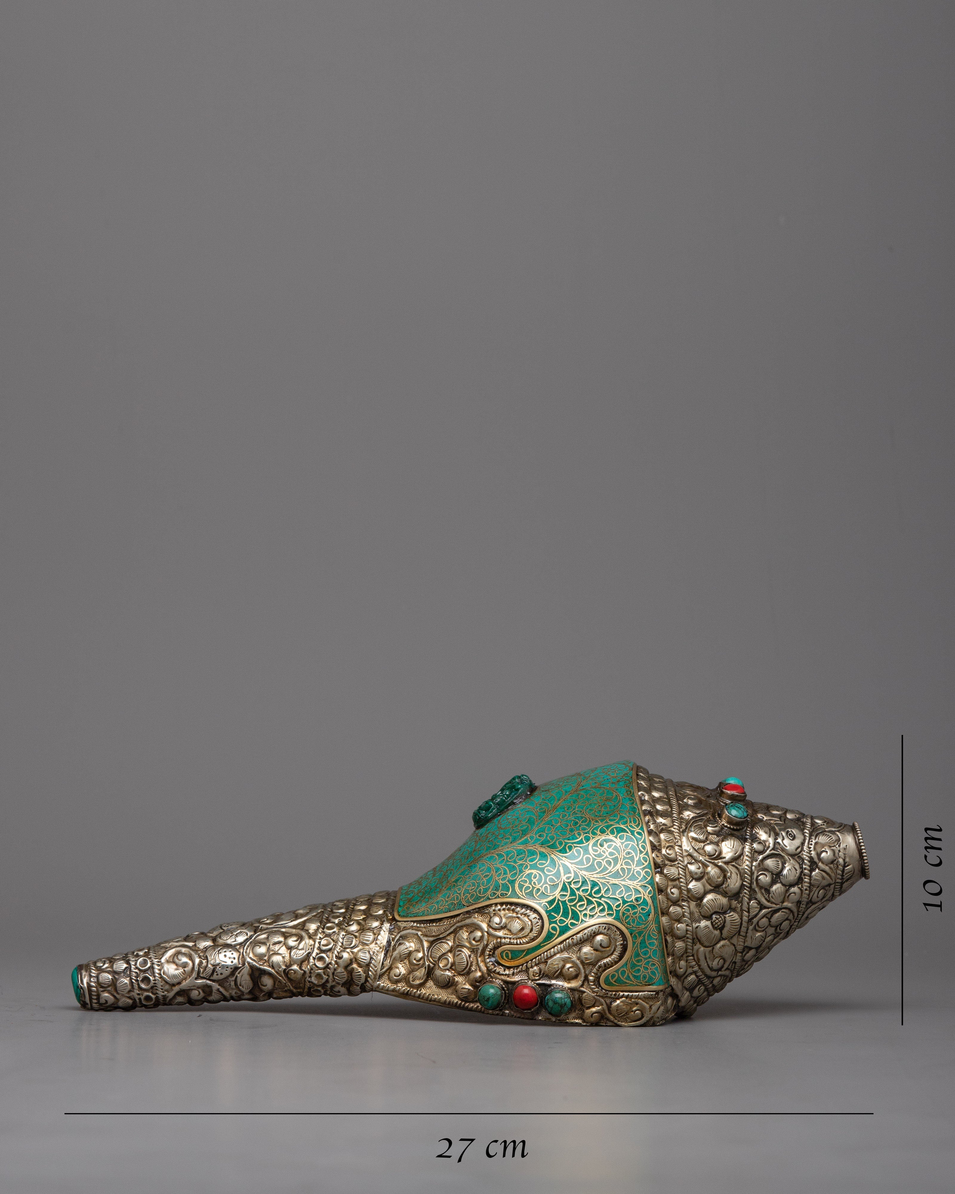 Tibetan Filigree Shanka | Traditional Symbol of Spiritual Sound and Offering