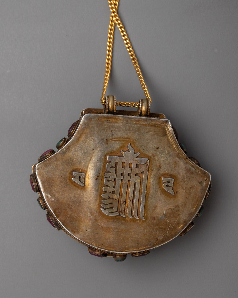 Copper Ghau Locket | Nepali Amulet for Spiritual Protection