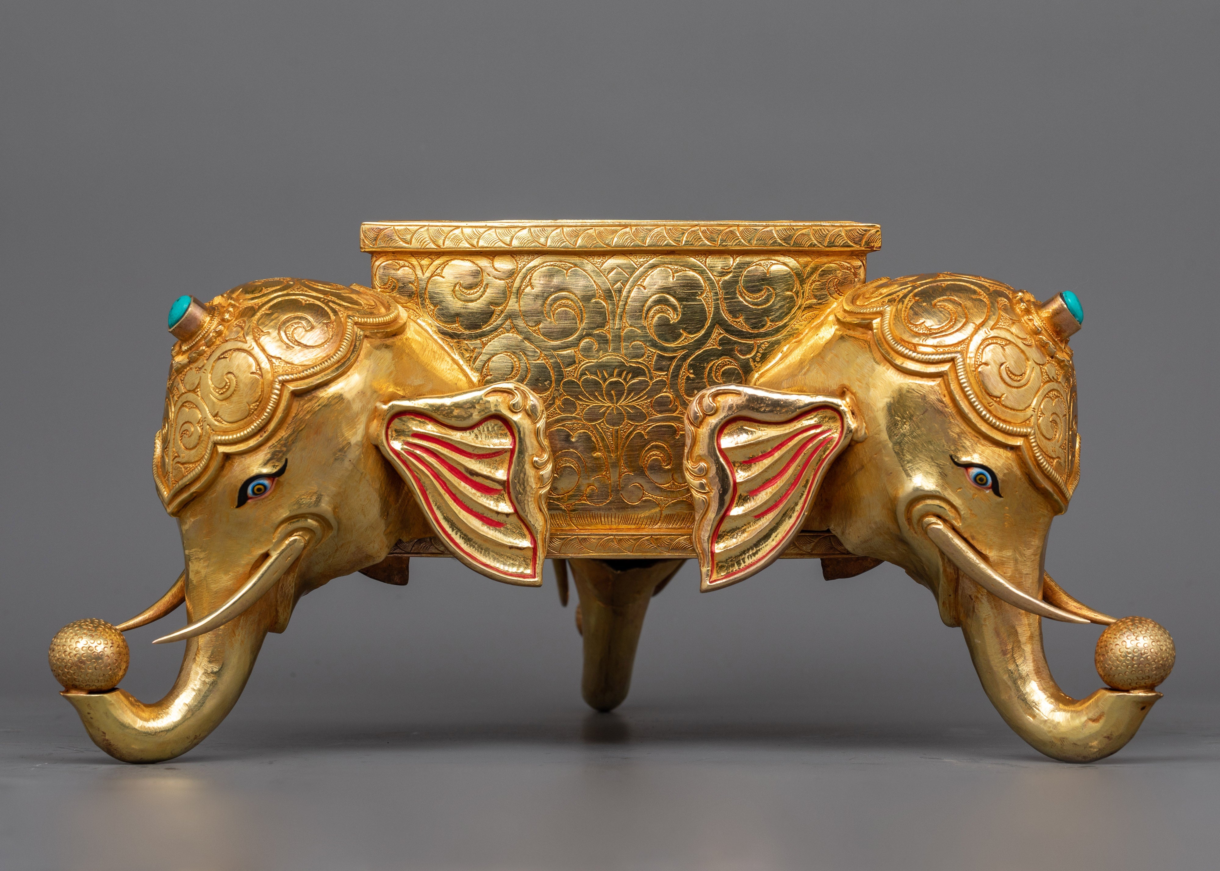 Phurba Ritual Set with Stand | Exquisite Copper Craftsmanship for Sacred Ceremonies