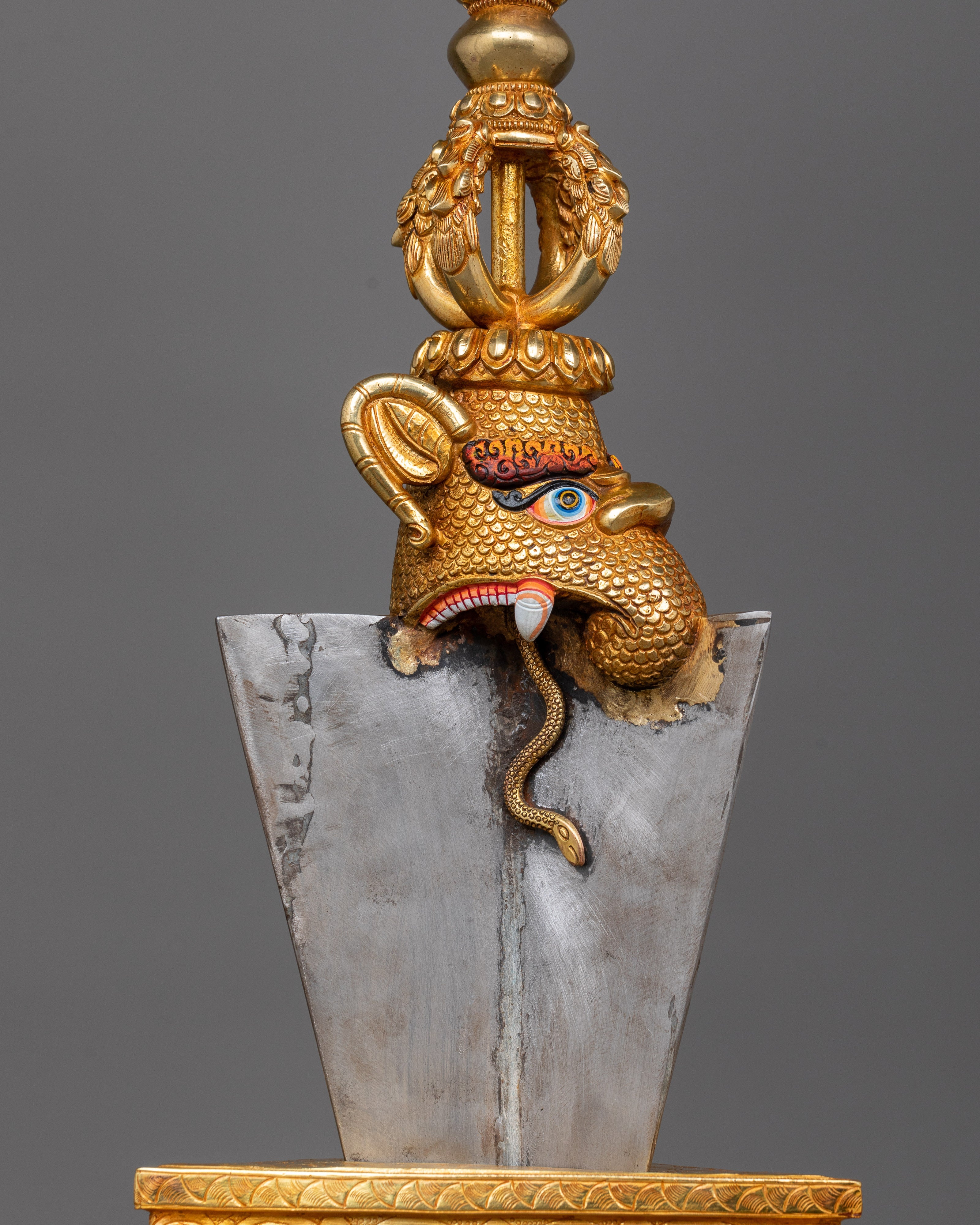 Phurba Ritual Set with Stand | Exquisite Copper Craftsmanship for Sacred Ceremonies