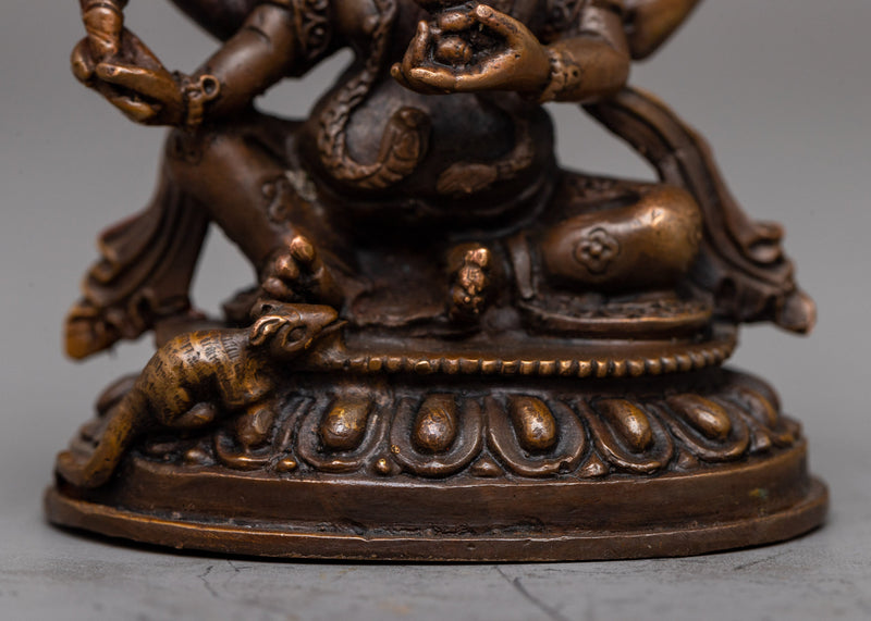 Copper Statue of Lord Ganesha | Machine made Statue  for Puja Rooms and Meditation Corners