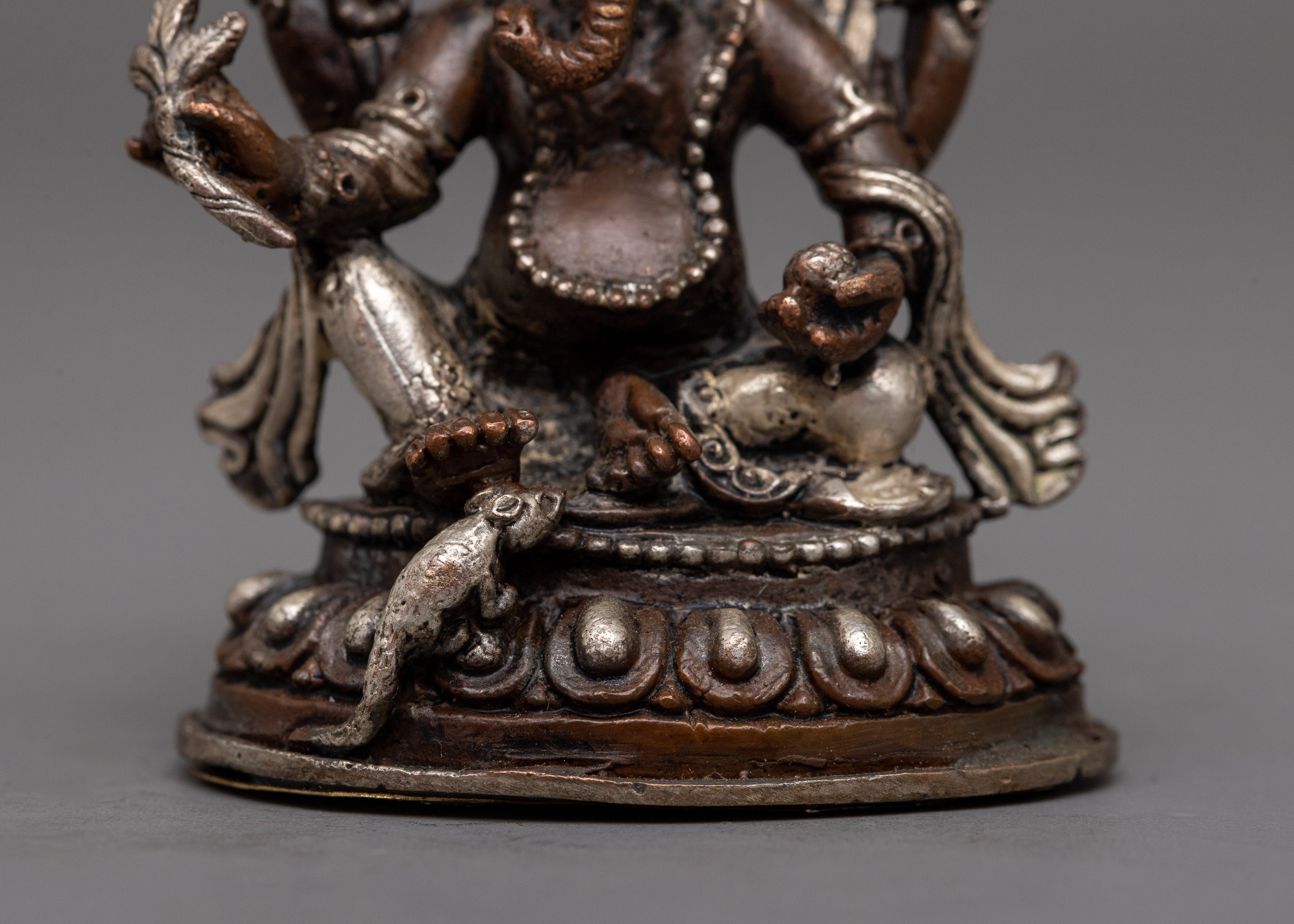 Oxidized Copper Ganesha Statue | Adorable Addition to Your Home Altar