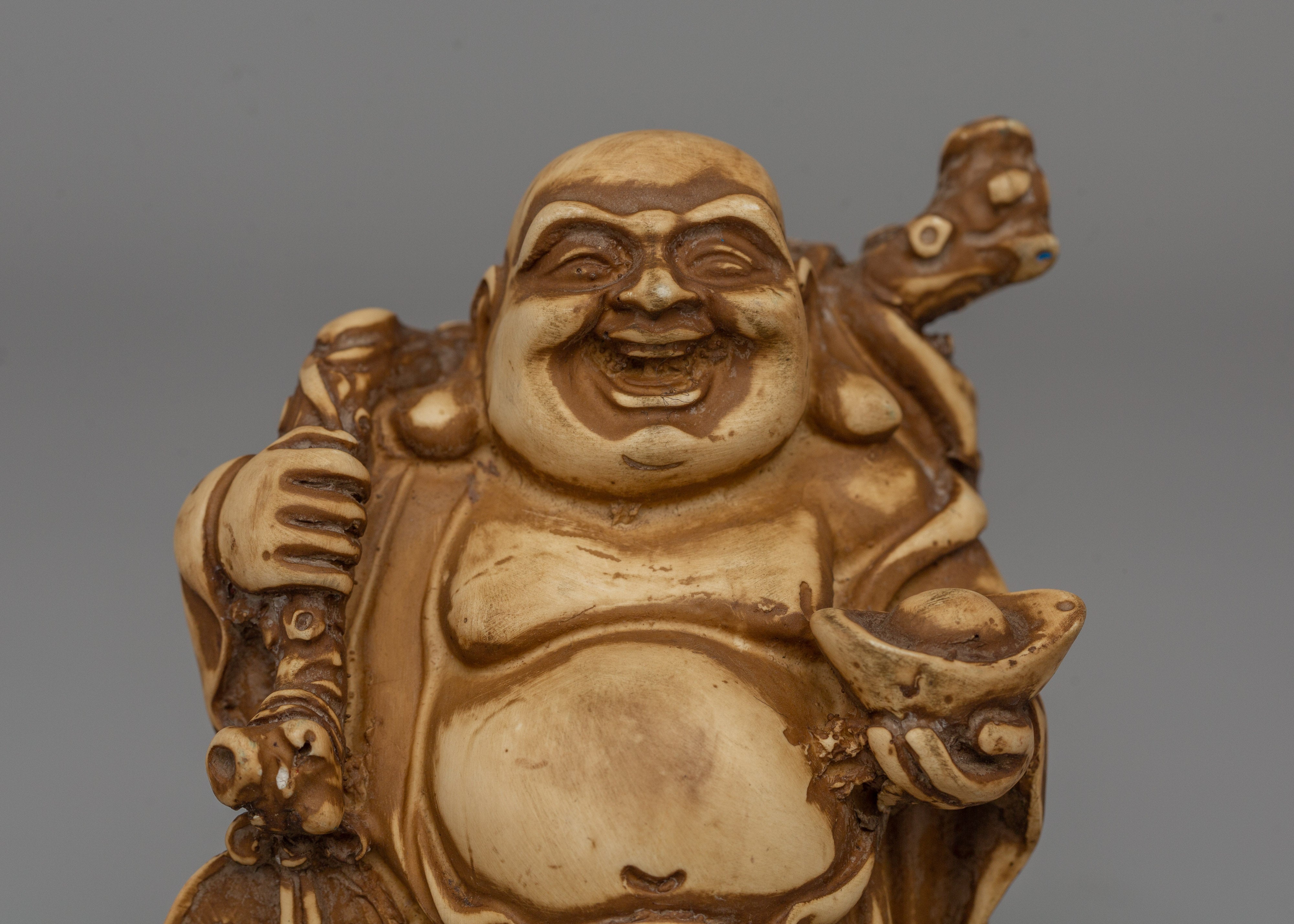 Ceramic Laughing Buddha Statue | Spiritual Home Decor