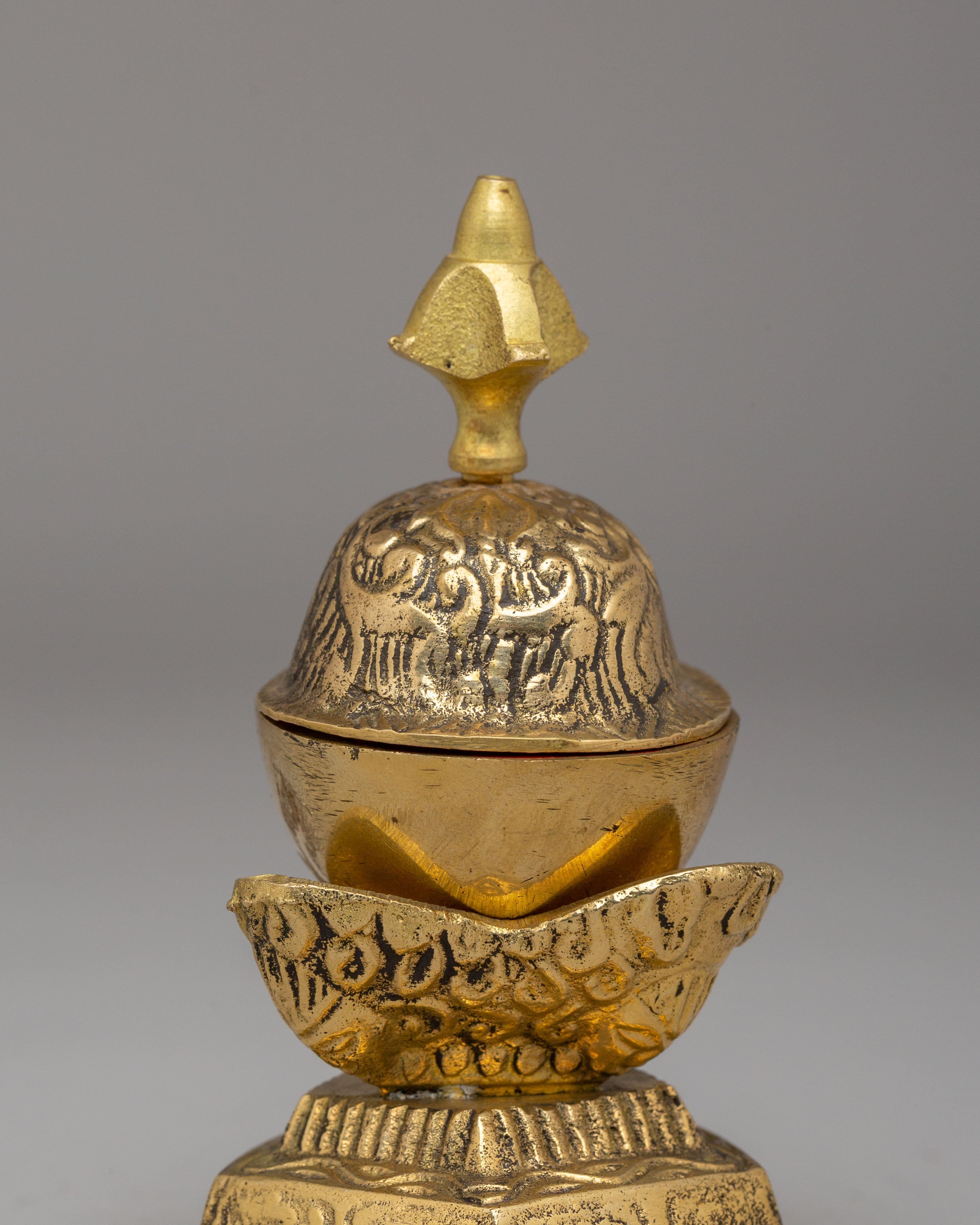Tibetan Altar Kapala | Ritual Skull Cup for Tantric Offerings