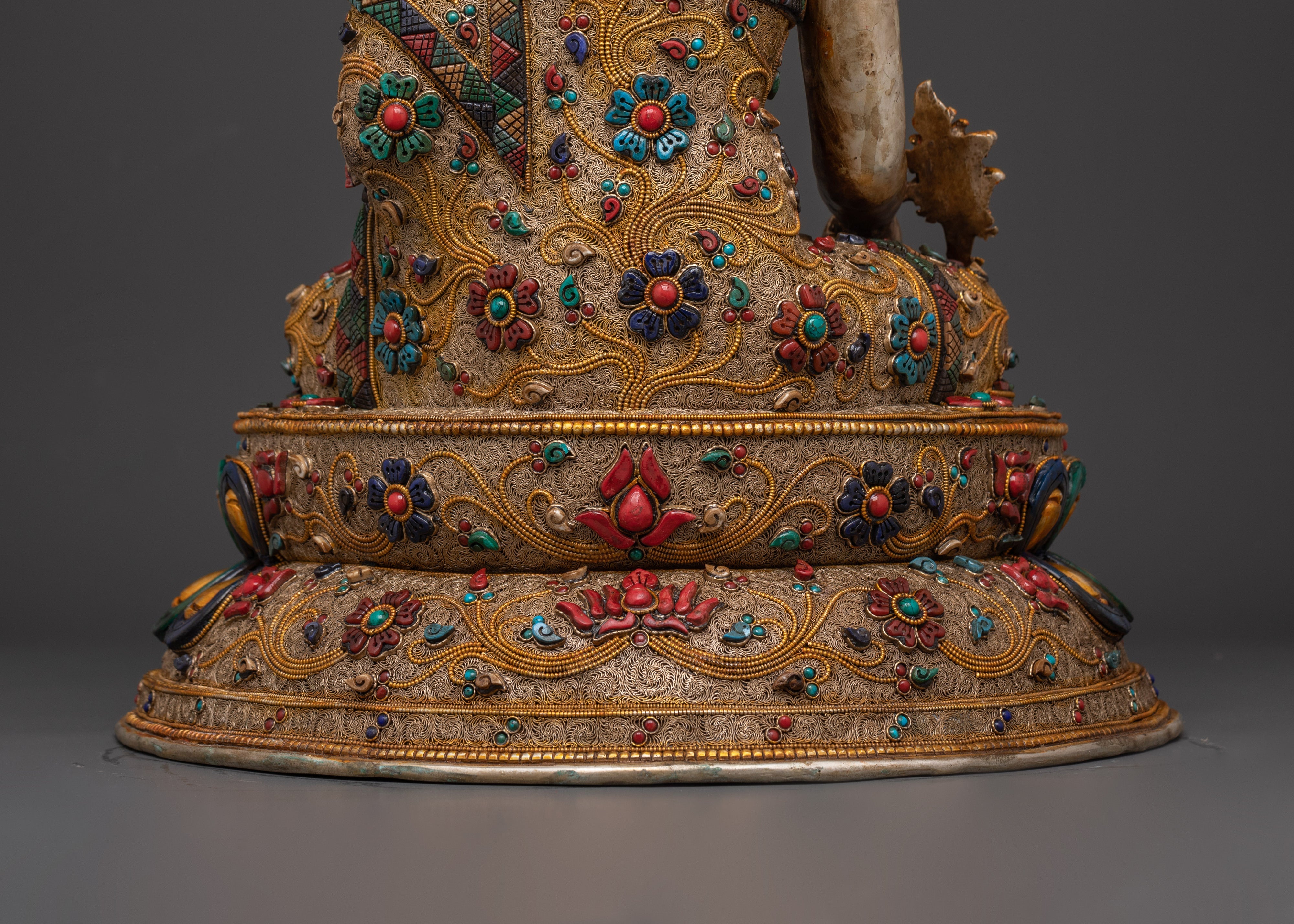 Peaceful Medicine Buddha Sculpture | Precious Work of Art