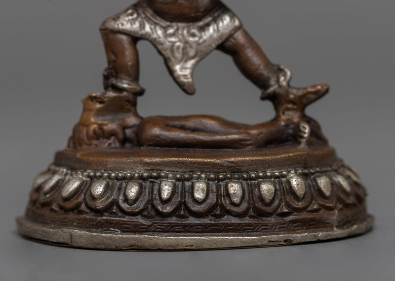 Small Mahakala Statue | Embodying Power and Protection in a Copper