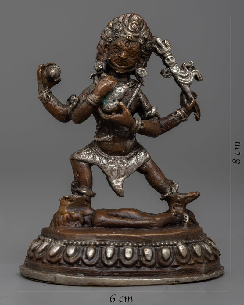 Small Mahakala Statue | Embodying Power and Protection in a Copper