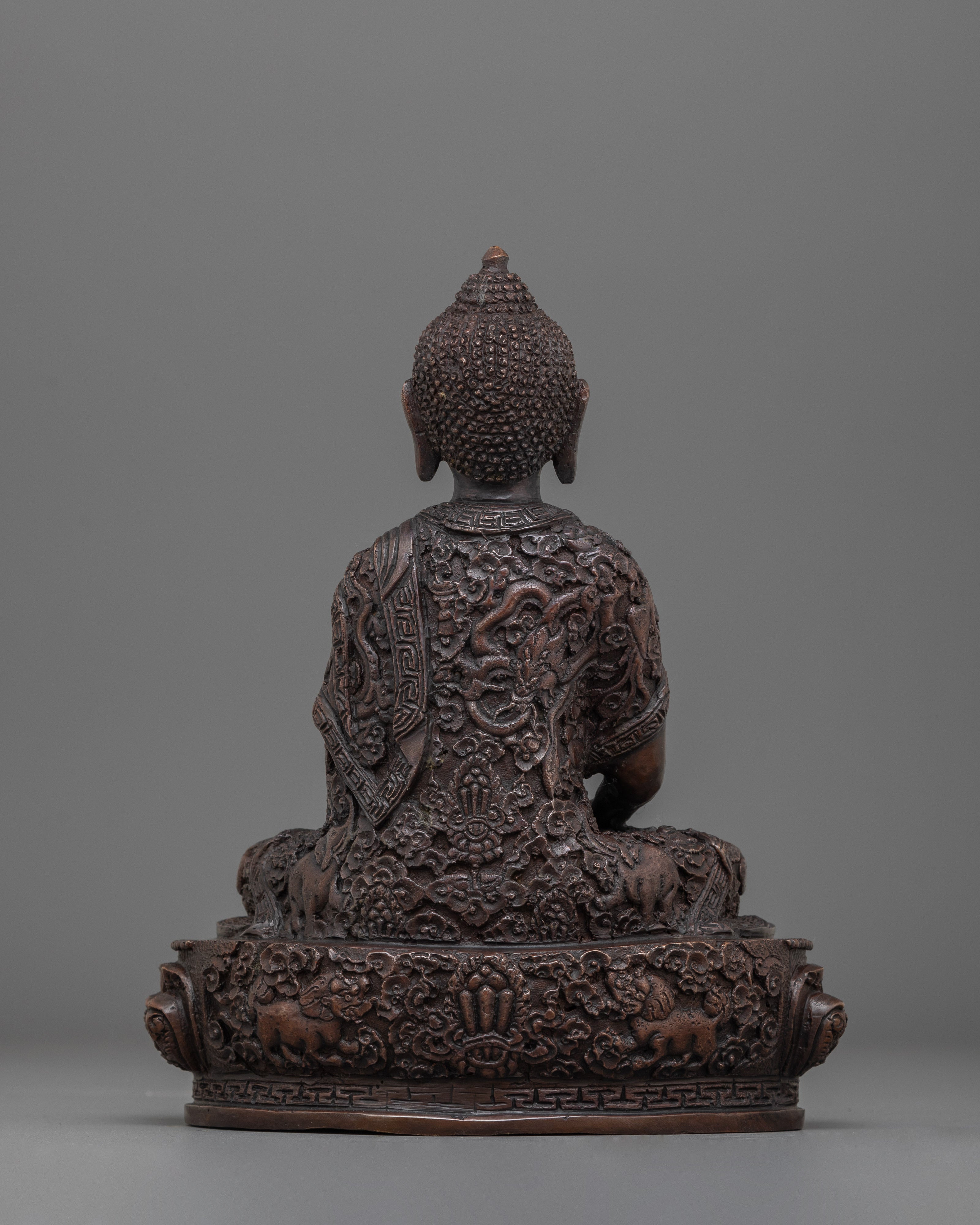 Holy Amitabha Oxidized Buddha Statue | Pure Land Buddhism Art