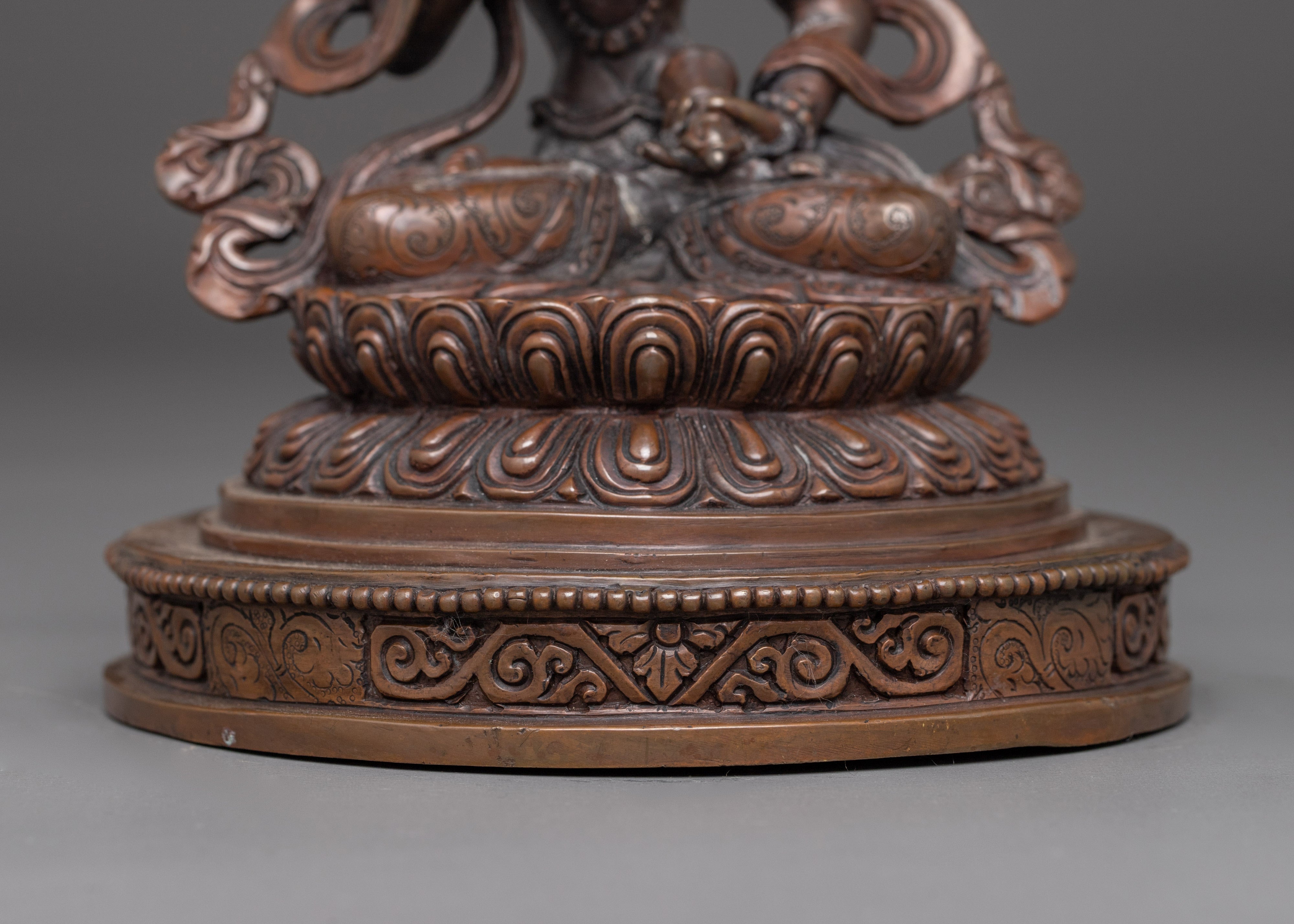 Handmade Copper Statue of Vajrasattva | Dorje Sempa - Symbol of Purification